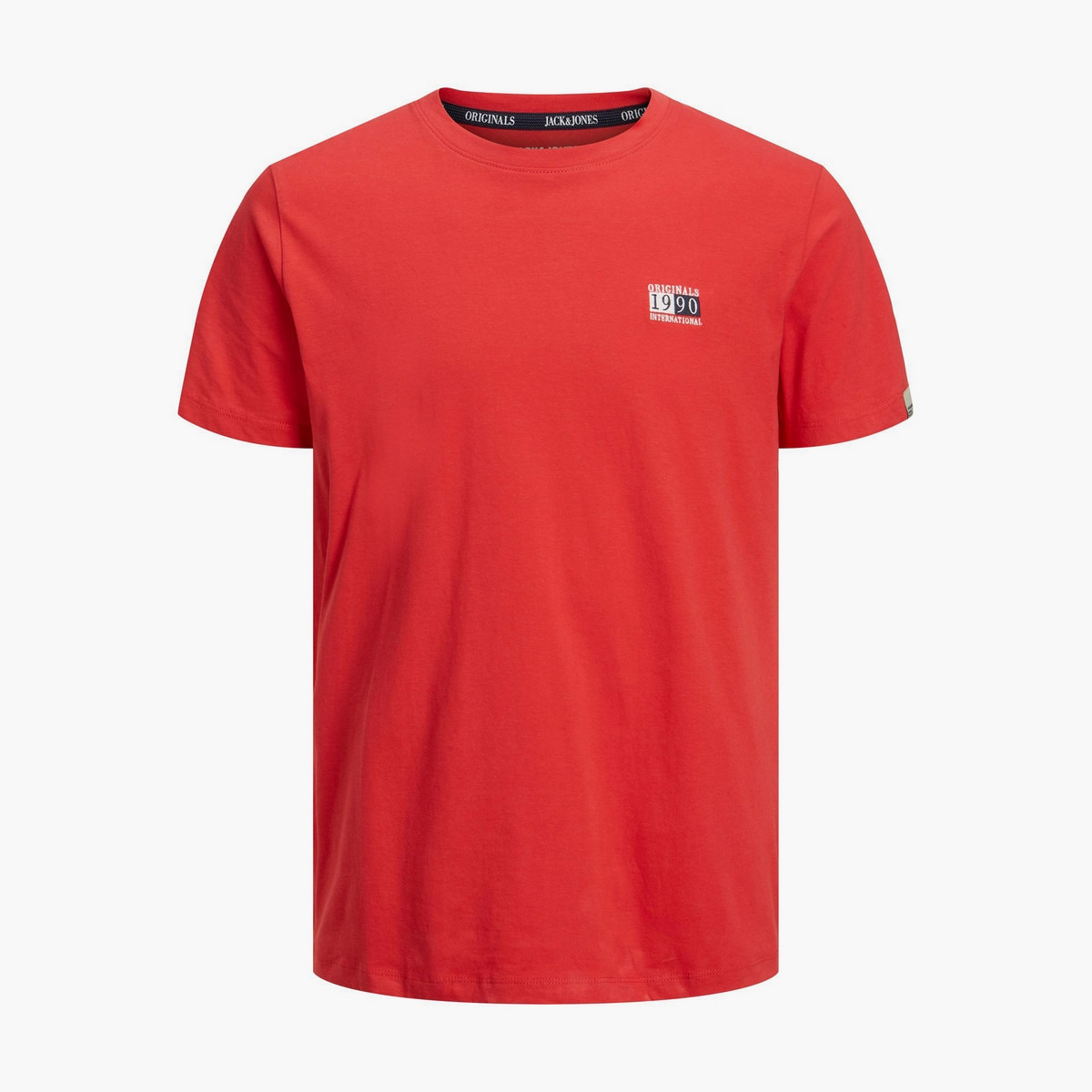 تي شيرت رجالي من جاك آند جونز بأكمام قصيرة و ياقة مستديرة مع شعار أزرق كحلي-men-clothing-tshirtsandpolos-tshirts-image-11