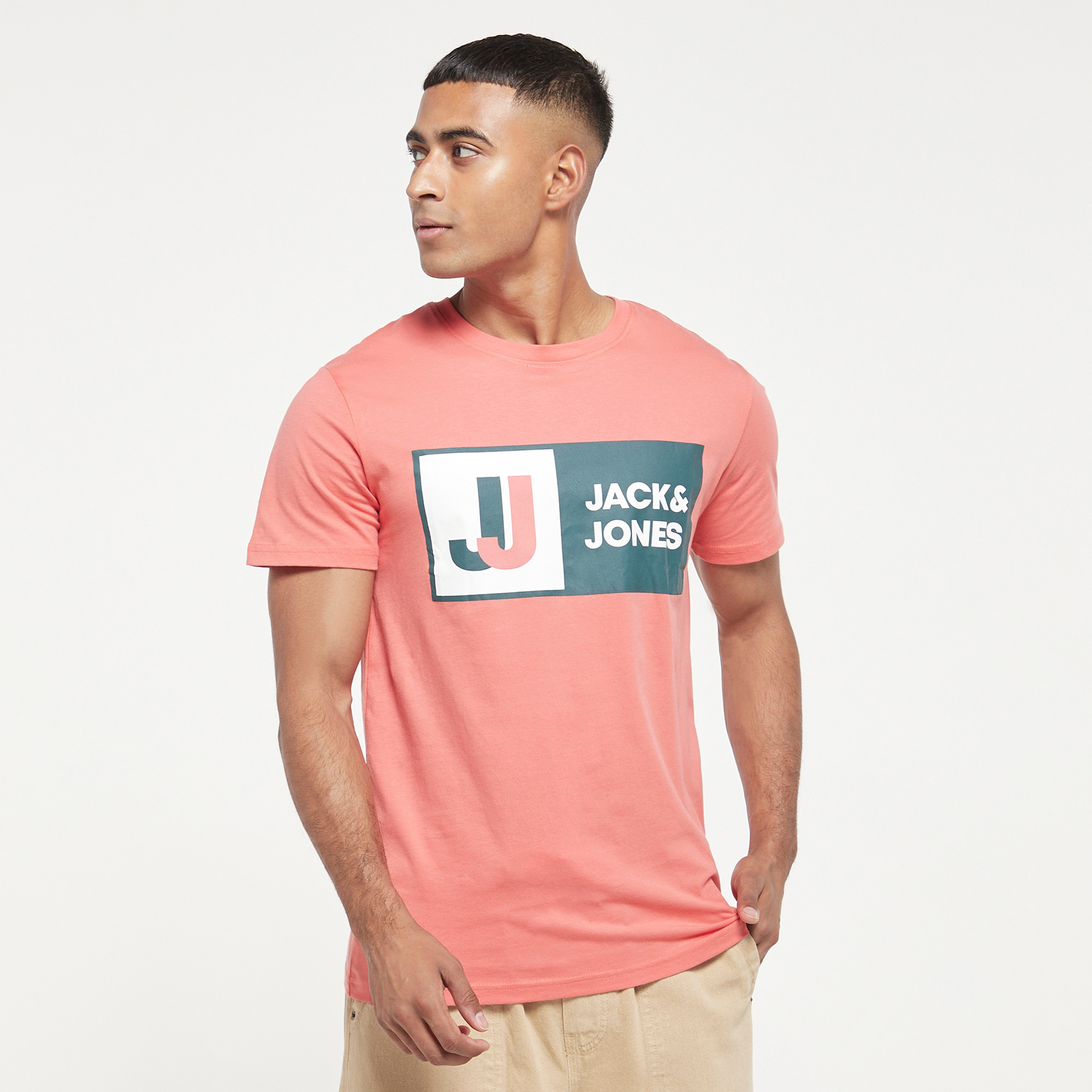 Jack & Jones Printed Crew Neck Short Sleeves T-Shirt-men-clothing-tshirtsandpolos-tshirts-image-1