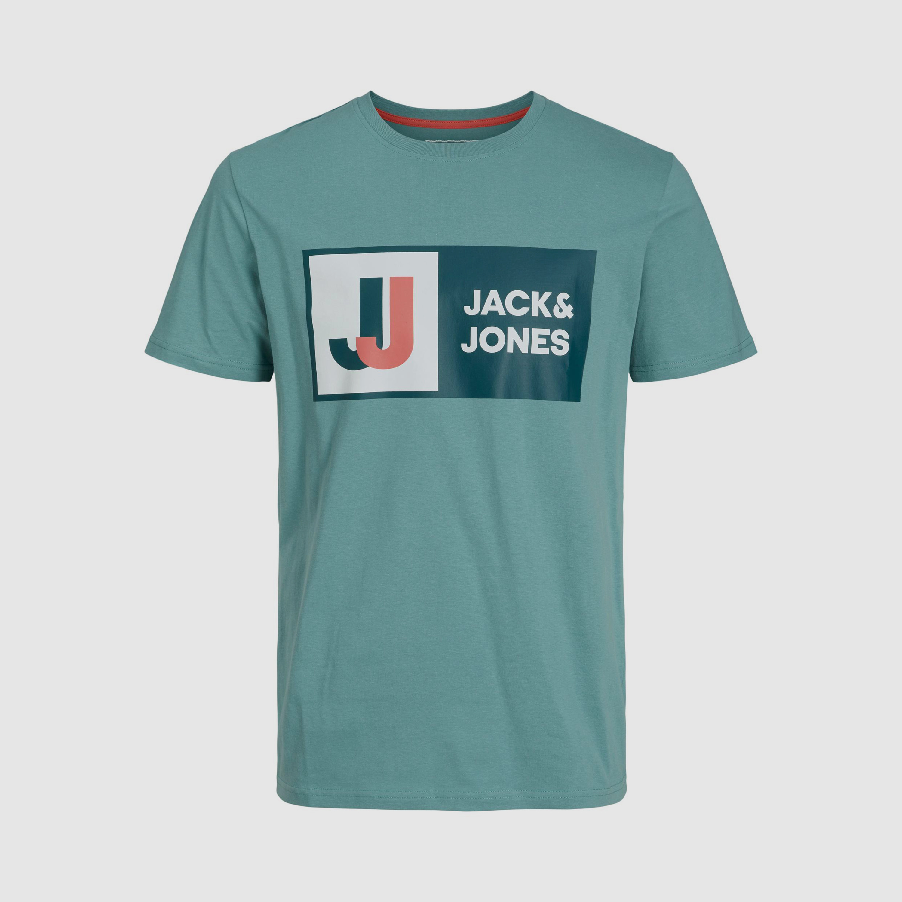 تي شيرت رجالي من جاك آند جونز بأكمام قصيرة و ياقة مستديرة و مطبوع مع لون ازرق-men-clothing-tshirtsandpolos-tshirts-image-1