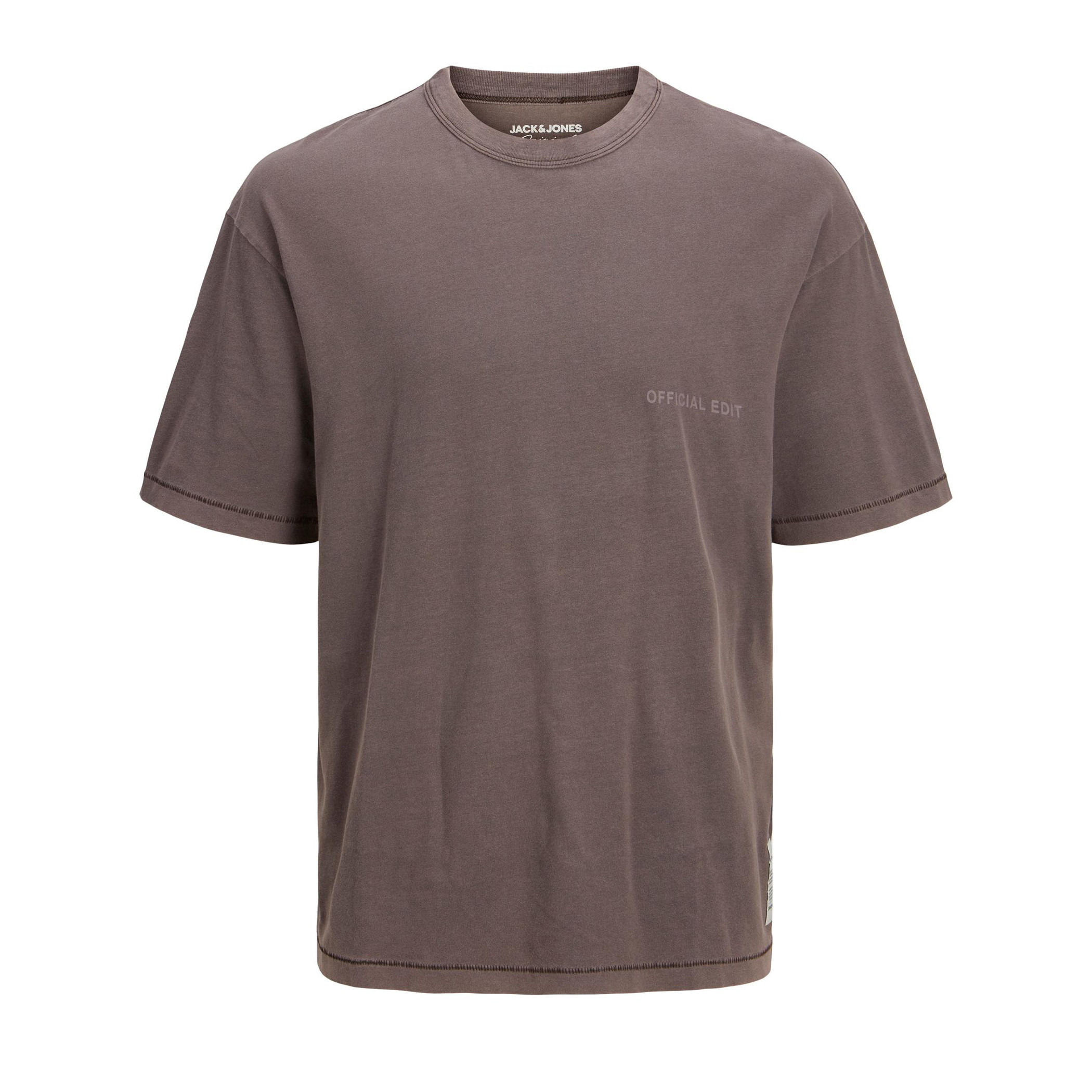 Jack & Jones Men Brown Plain Crew Neck Short Sleeves T-Shirt-men-clothing-tshirtsandpolos-tshirts-image-1