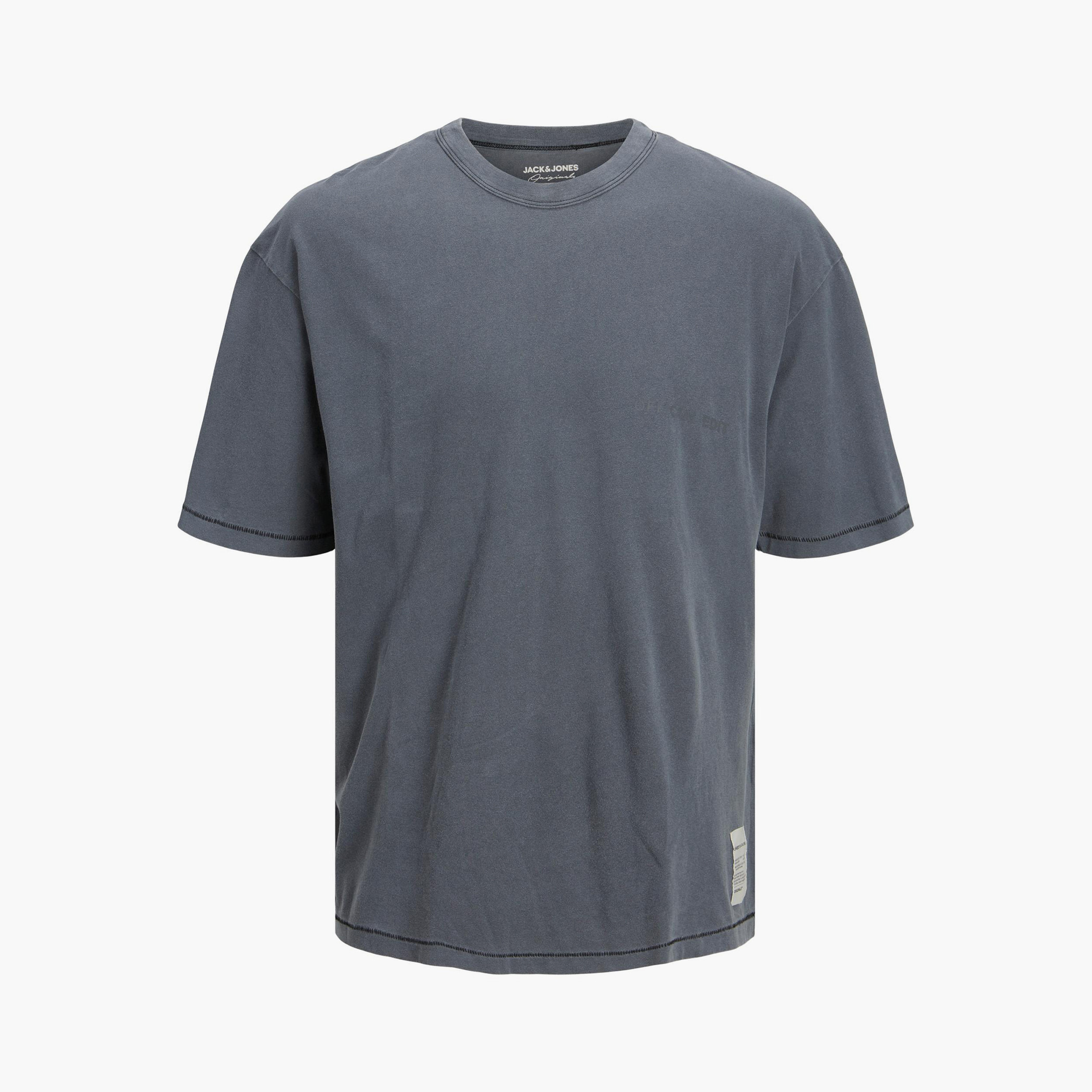 تي شيرت رجالي من جاك آند جونز بأكمام قصيرة و ياقة مستديرة سادة مع لون بني-men-clothing-tshirtsandpolos-tshirts-image-8