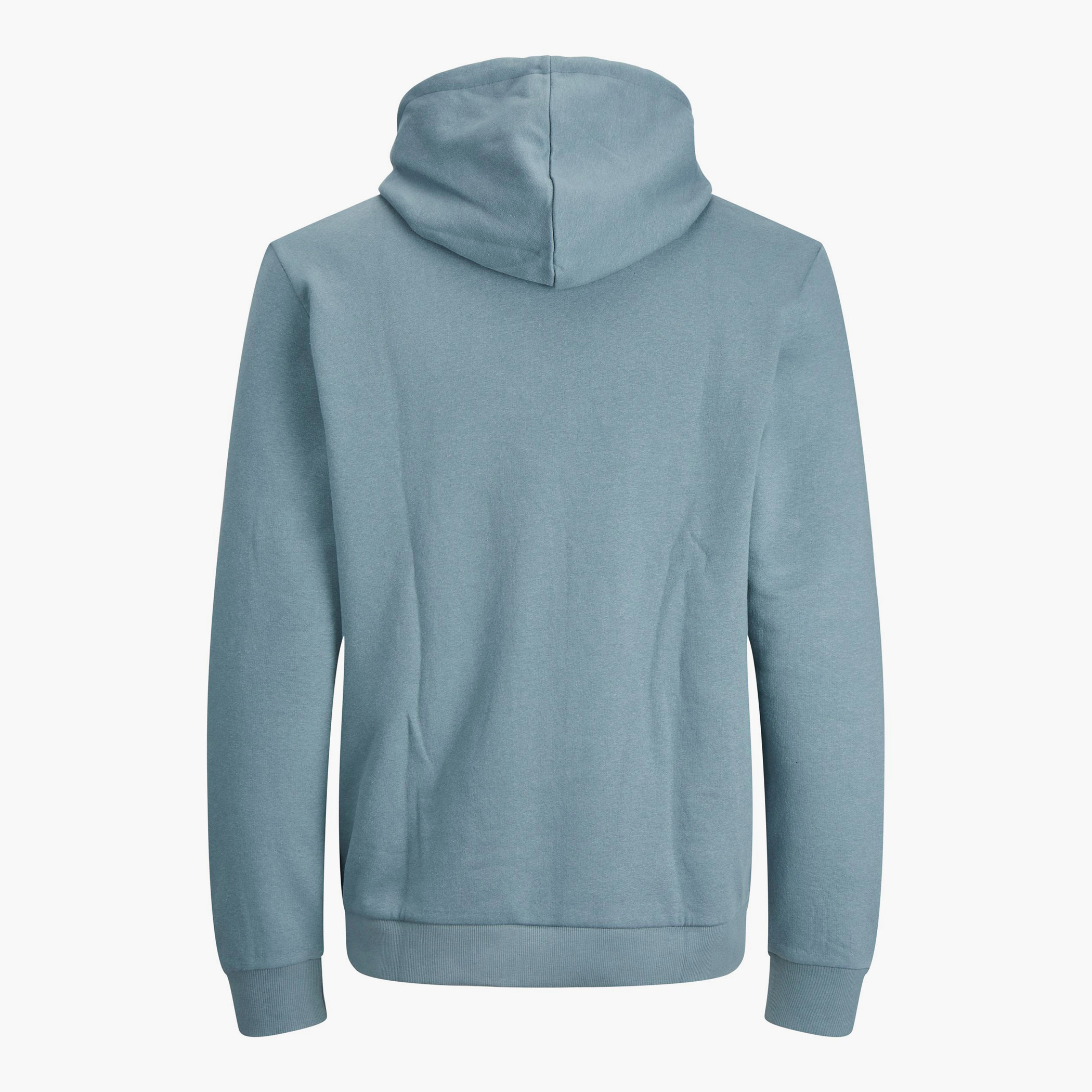 هودي جاك آند جونز من ستاندرد فيت بجيب كانغارو و مطبوع من نعناع للرجال-men-winterwear-hoodiesandsweatshirts-image-2