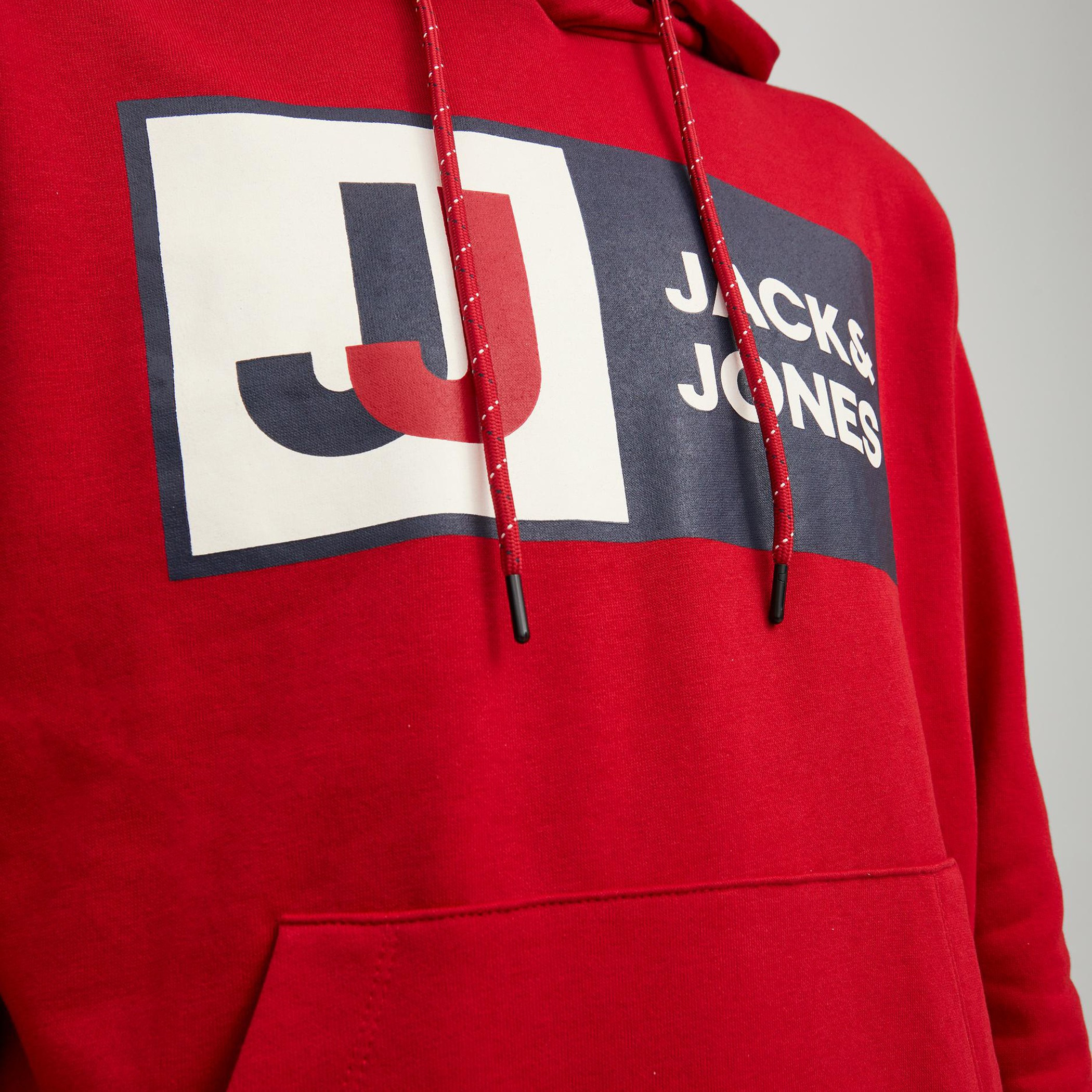 هودي جاك آند جونز من ستاندرد فيت بجيب كانغارو و مطبوع احمر للرجال-men-winterwear-hoodiesandsweatshirts-image-6