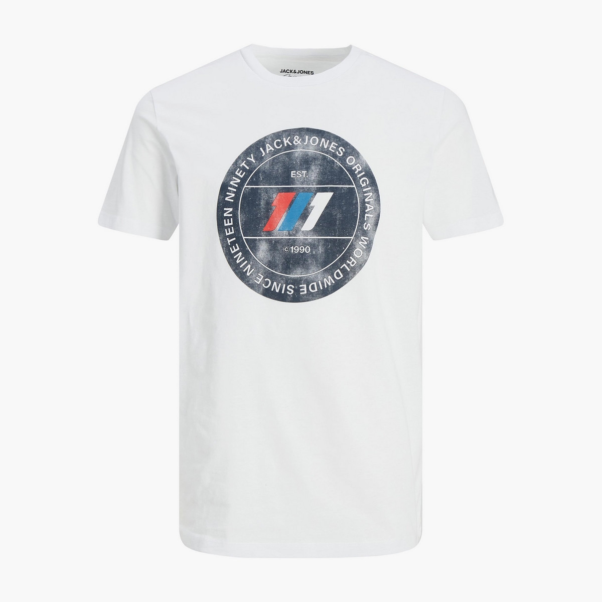 تي شيرت رجالي من جاك آند جونز بأكمام قصيرة و ياقة مستديرة و مطبوع مع لون بني-men-clothing-tshirtsandpolos-tshirts-image-17