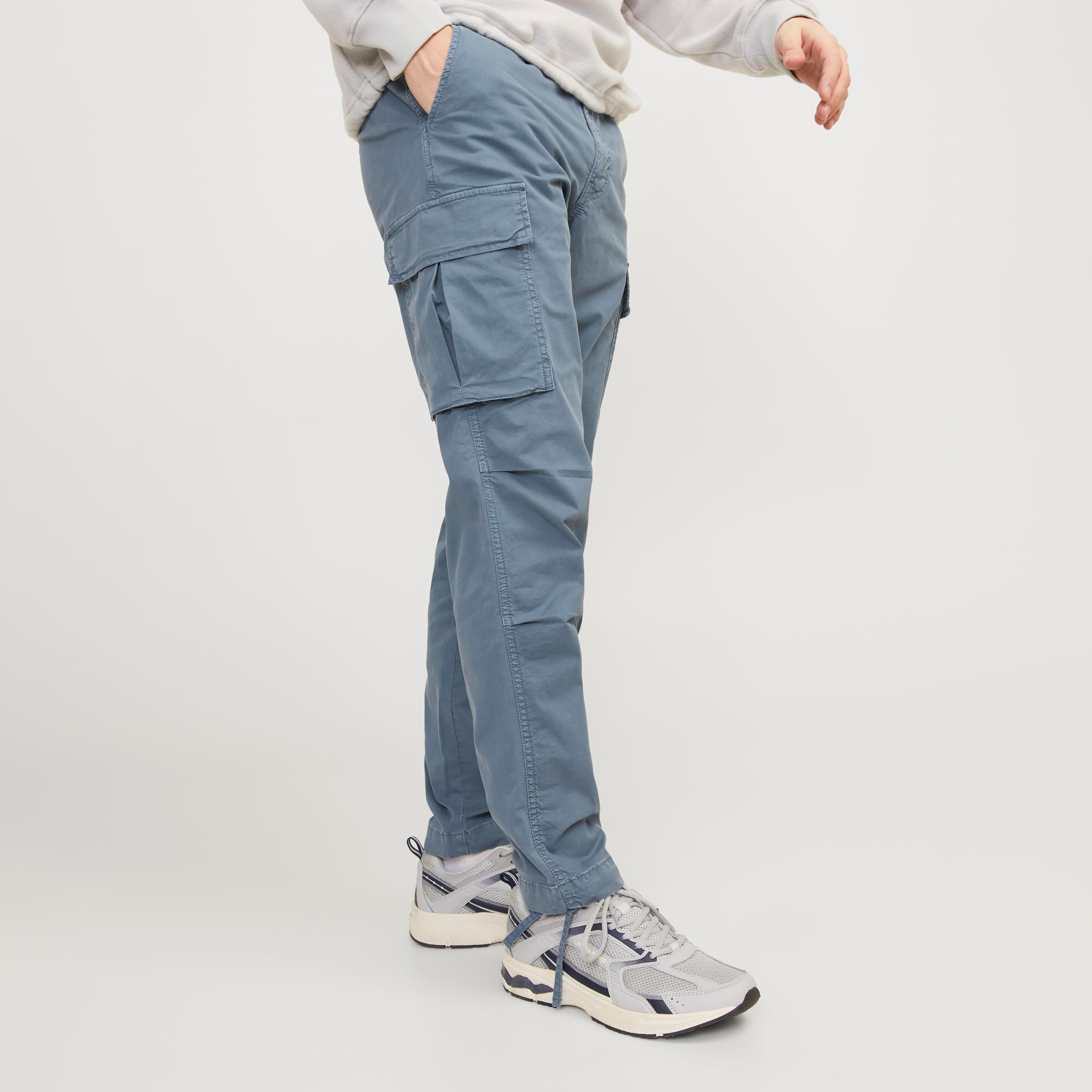 Jack & Jones Plain Mid-Rise Cargo Trousers-men-clothing-bottoms-joggers-image-1