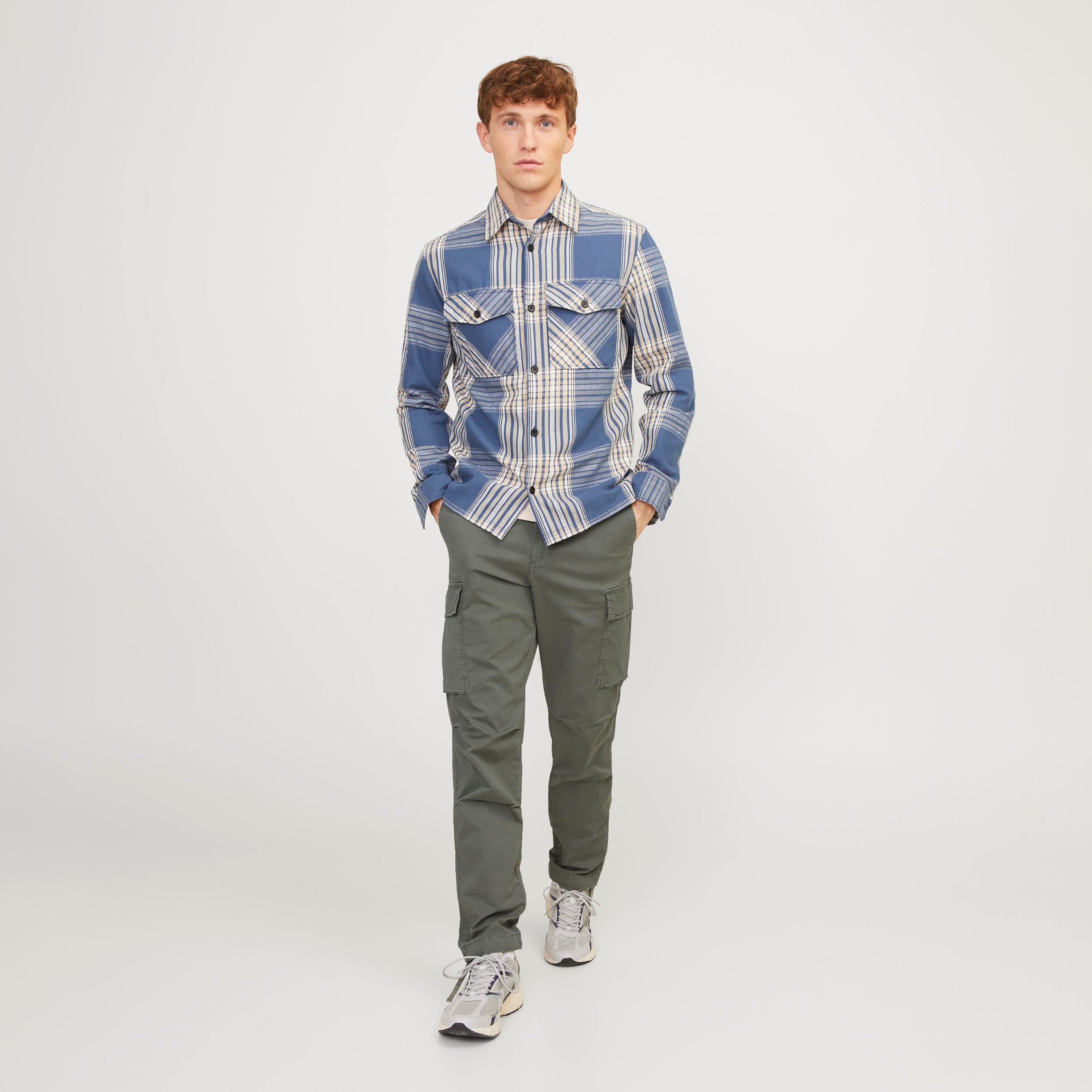 Jack & Jones Plain Mid-Rise Cargo Trousers-men-clothing-bottoms-joggers-image-2
