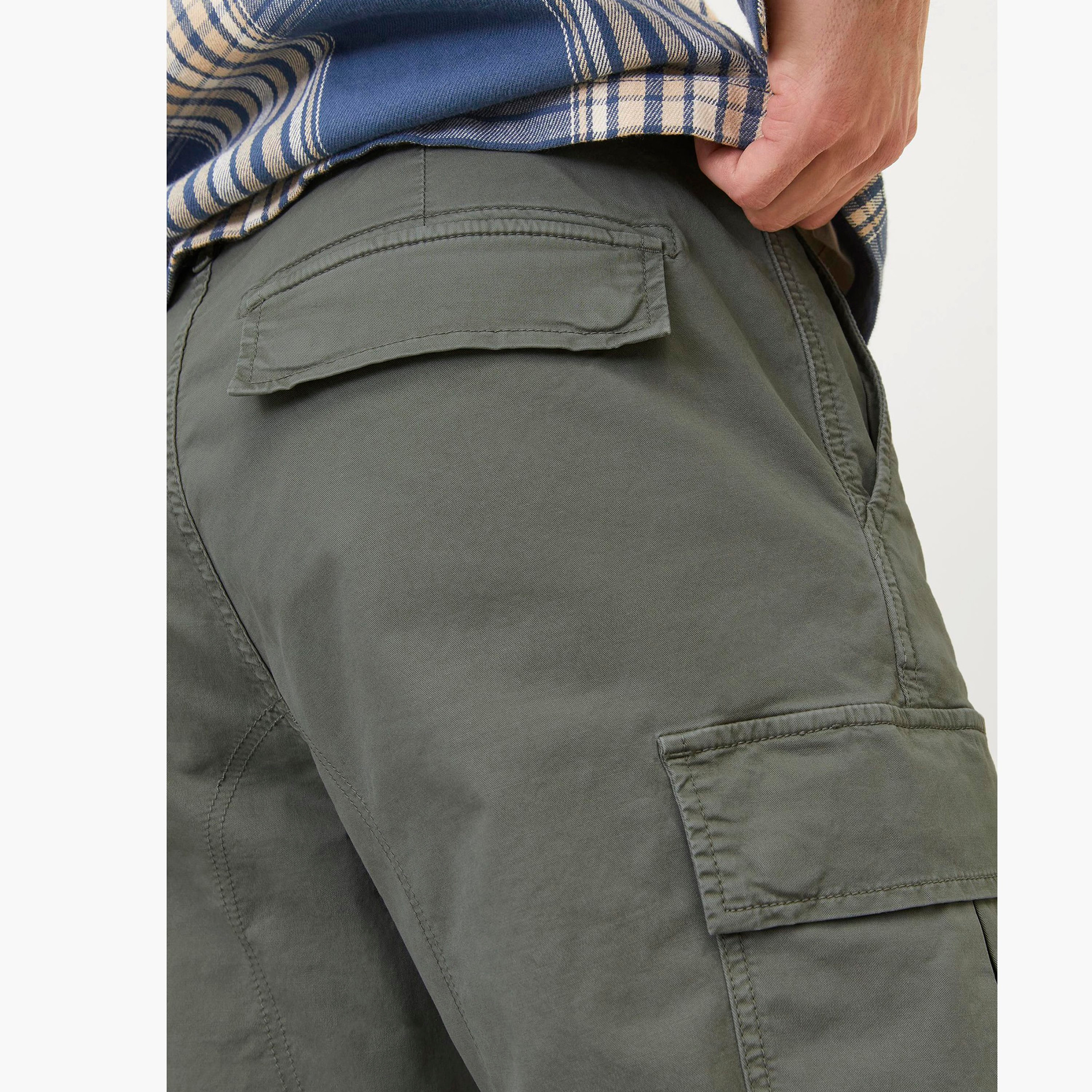 Jack & Jones Plain Mid-Rise Cargo Trousers-men-clothing-bottoms-joggers-image-3