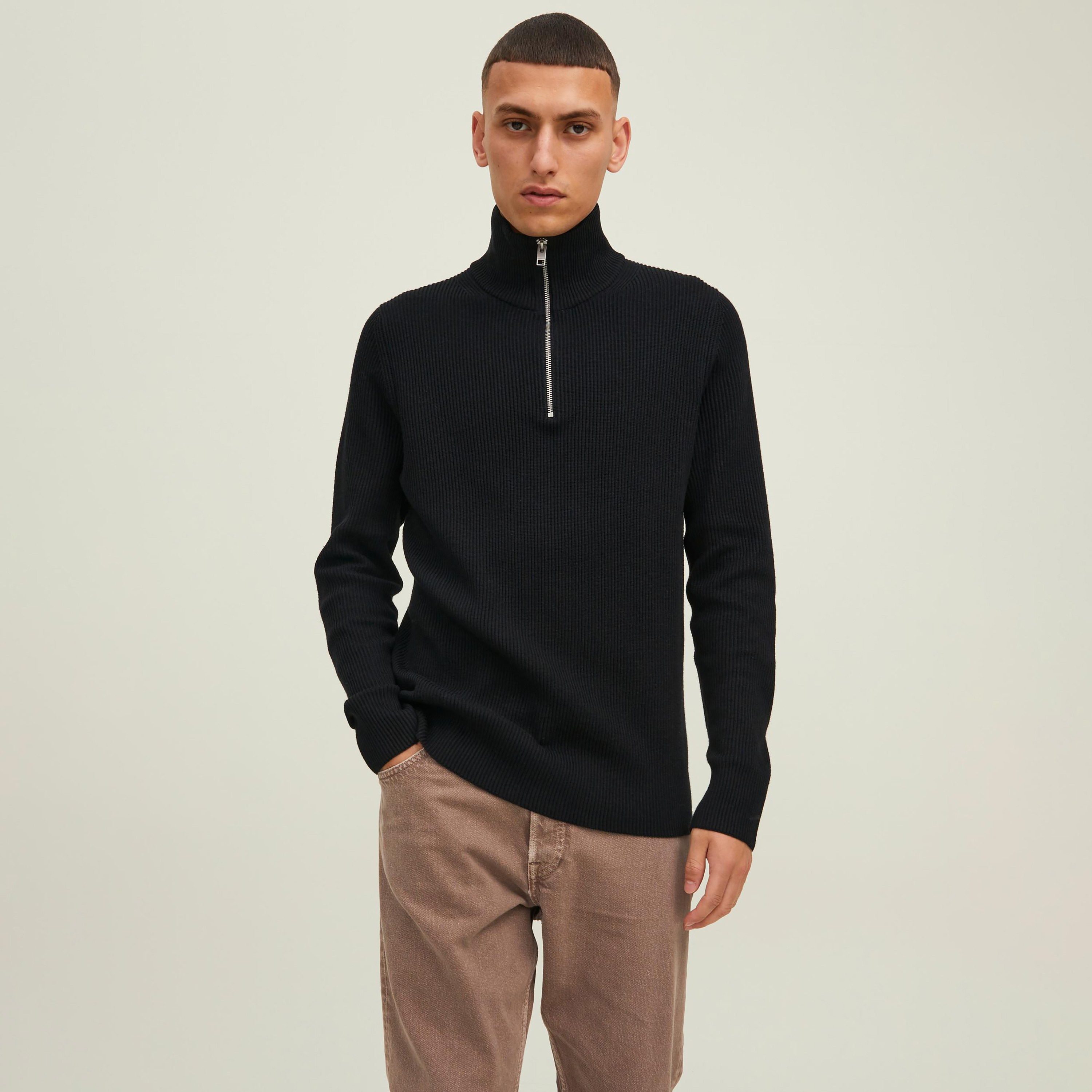 Jack & Jones Ribbed High Neck Long Sleeves Pullover-men-clothing-sweatersandpullovers-image-1