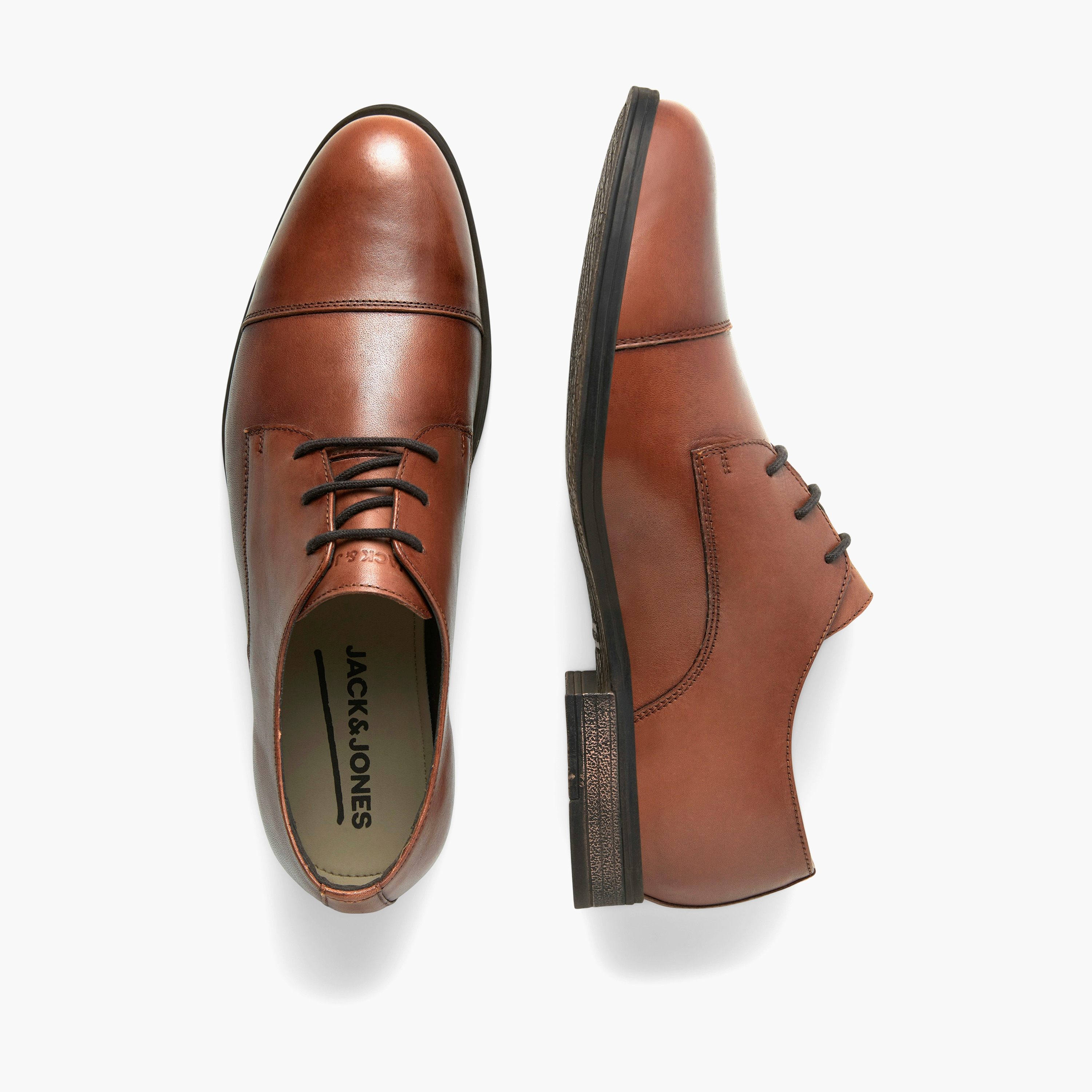 حذاء ديربي رجالي برباط من جاك آند جونز | 12217091-men-shoes-formalshoes-image-2