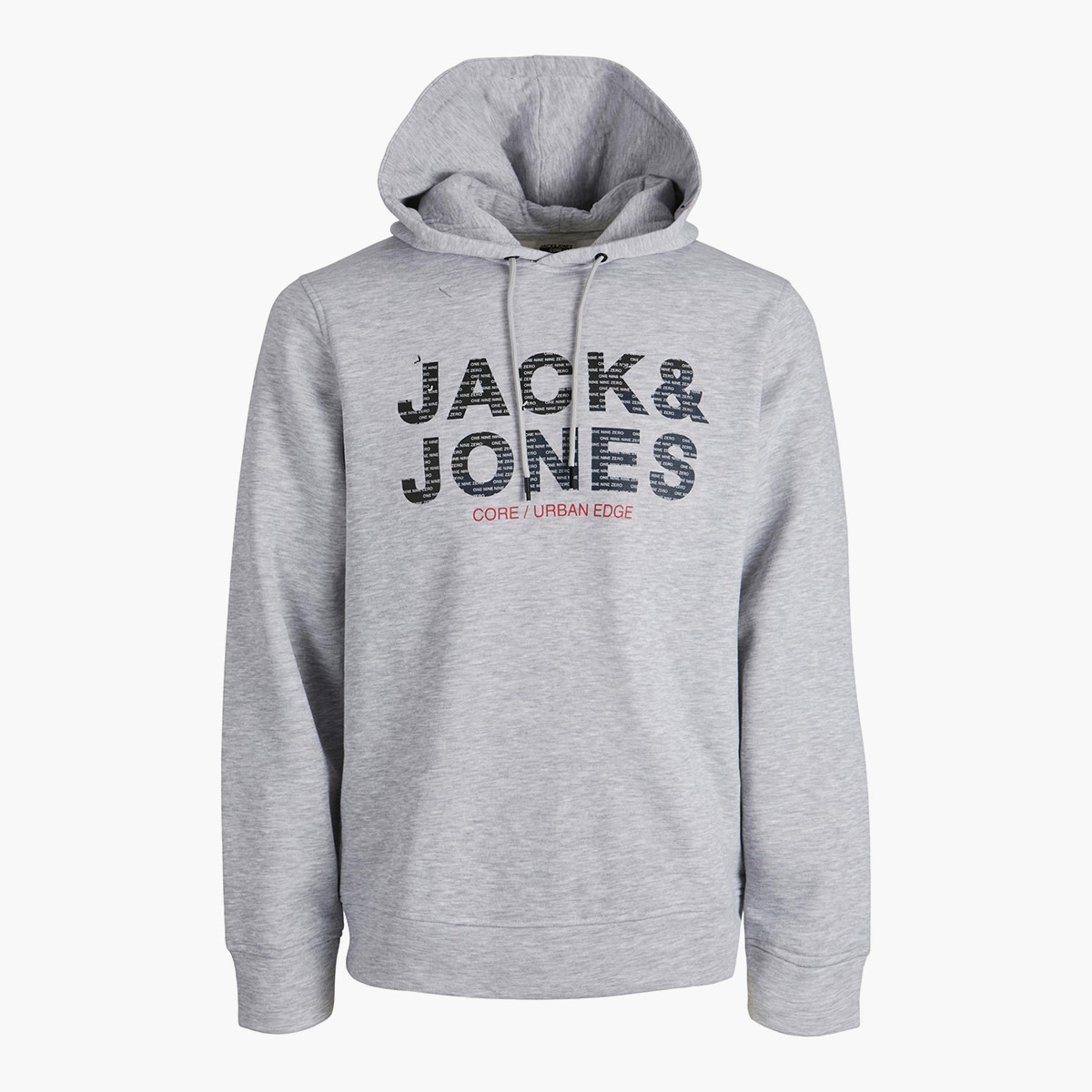 Jack & Jones Men Grey Logo Hoodie-men-winterwear-hoodiesandsweatshirts-image-3