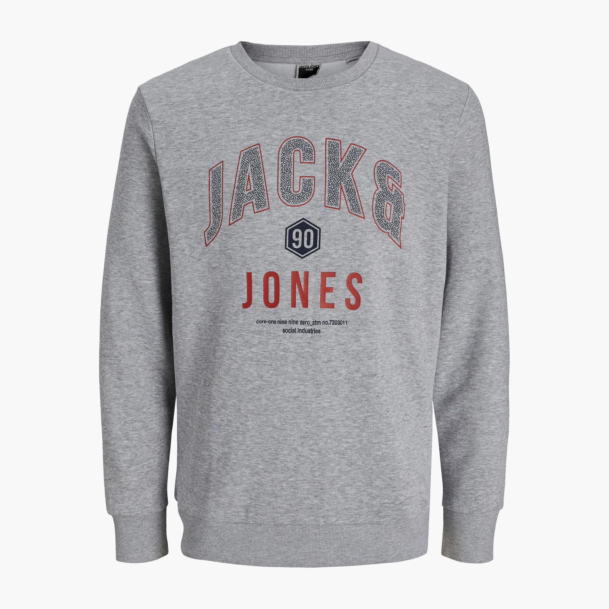 سويت شيرت جاك آند جونز رجالي بلون اسود مطبوع و رقبة دائرية-men-winterwear-hoodiesandsweatshirts-image-17