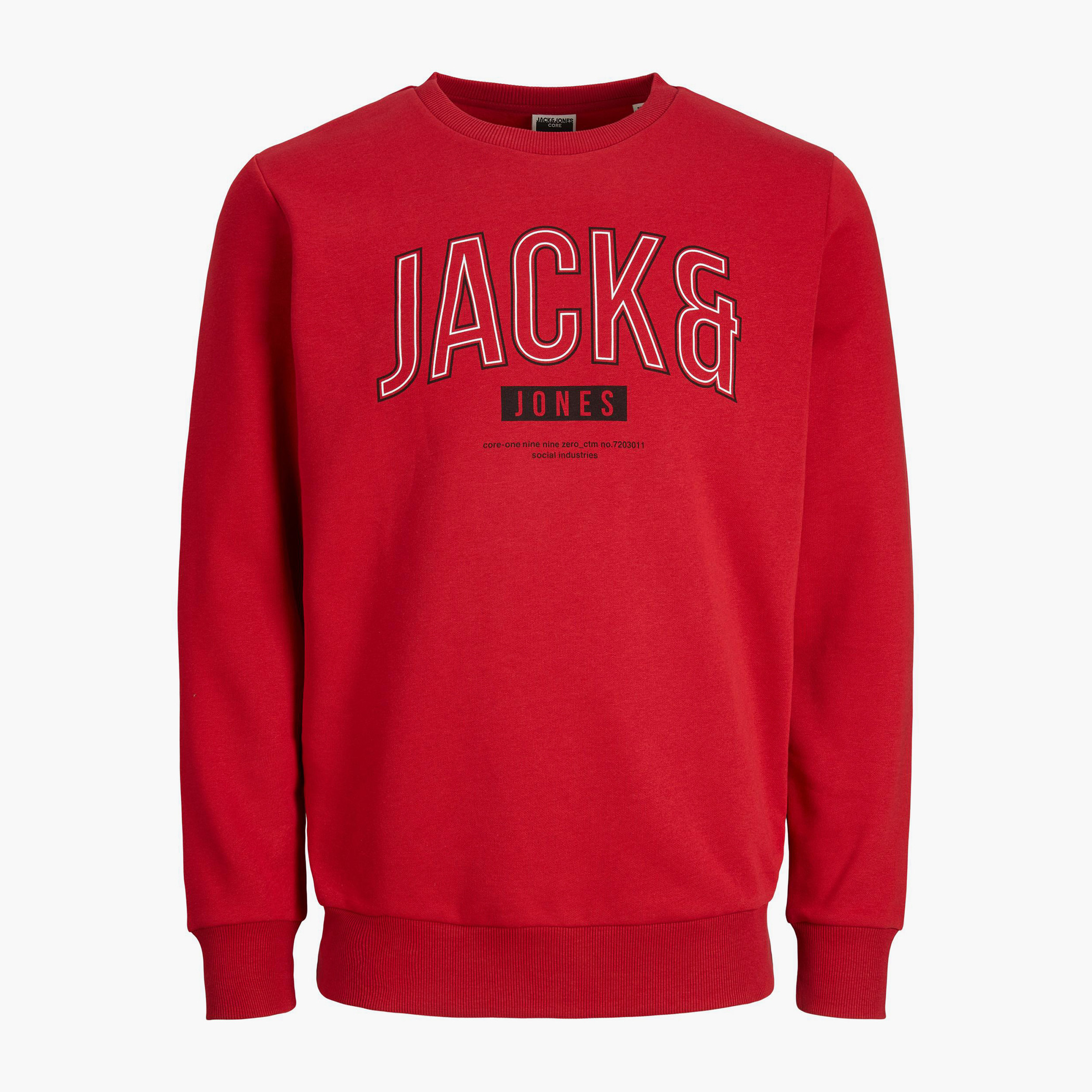سويت شيرت جاك آند جونز رجالي بلون اسود مطبوع و رقبة دائرية-men-winterwear-hoodiesandsweatshirts-image-24