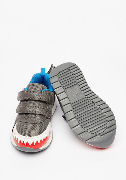 Barefeet Printed Sneakers with Hook and Loop Closure