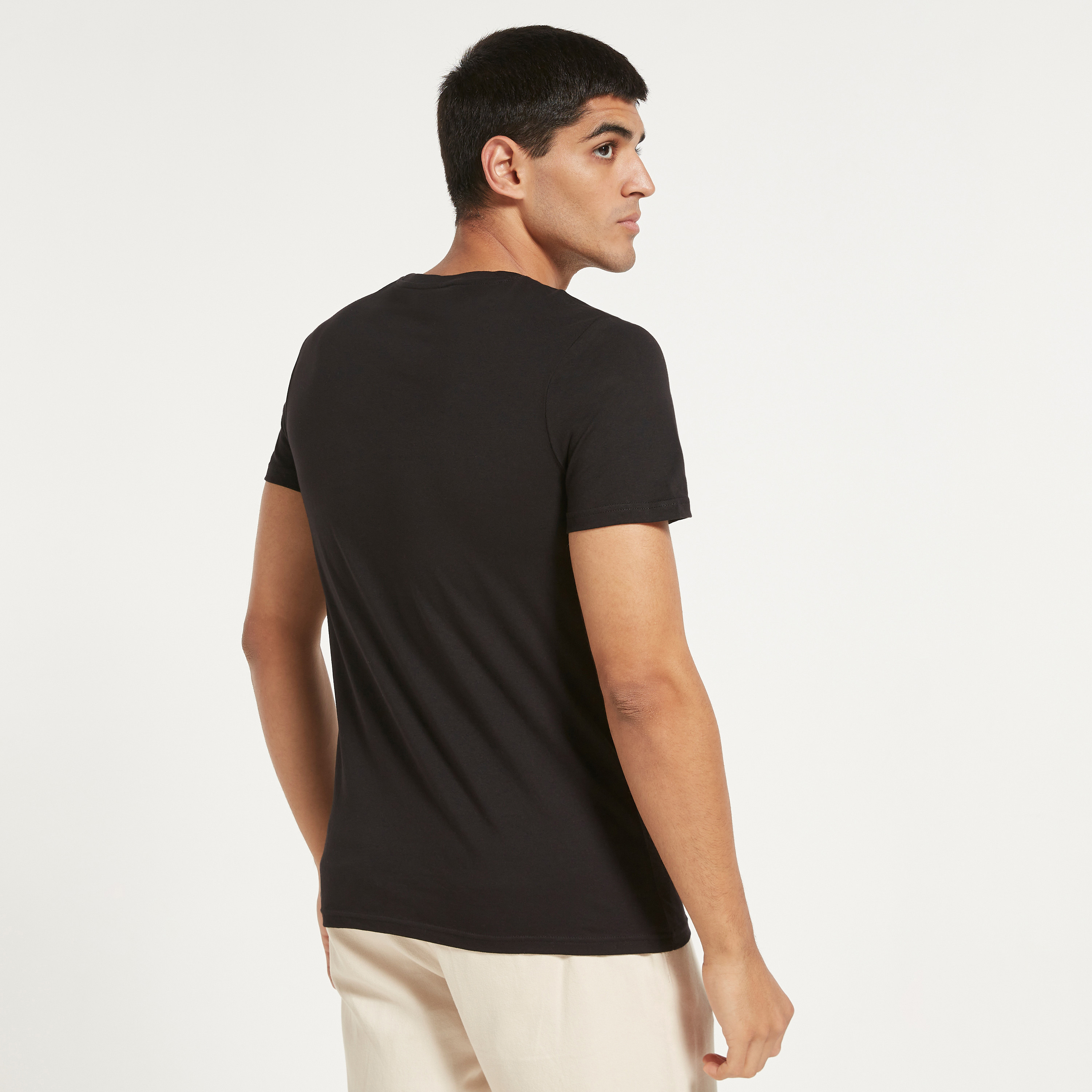 Jack & Jones Men Navy Blue Printed Crew Neck Short Sleeves T-Shirt-men-clothing-tshirtsandpolos-tshirts-image-3