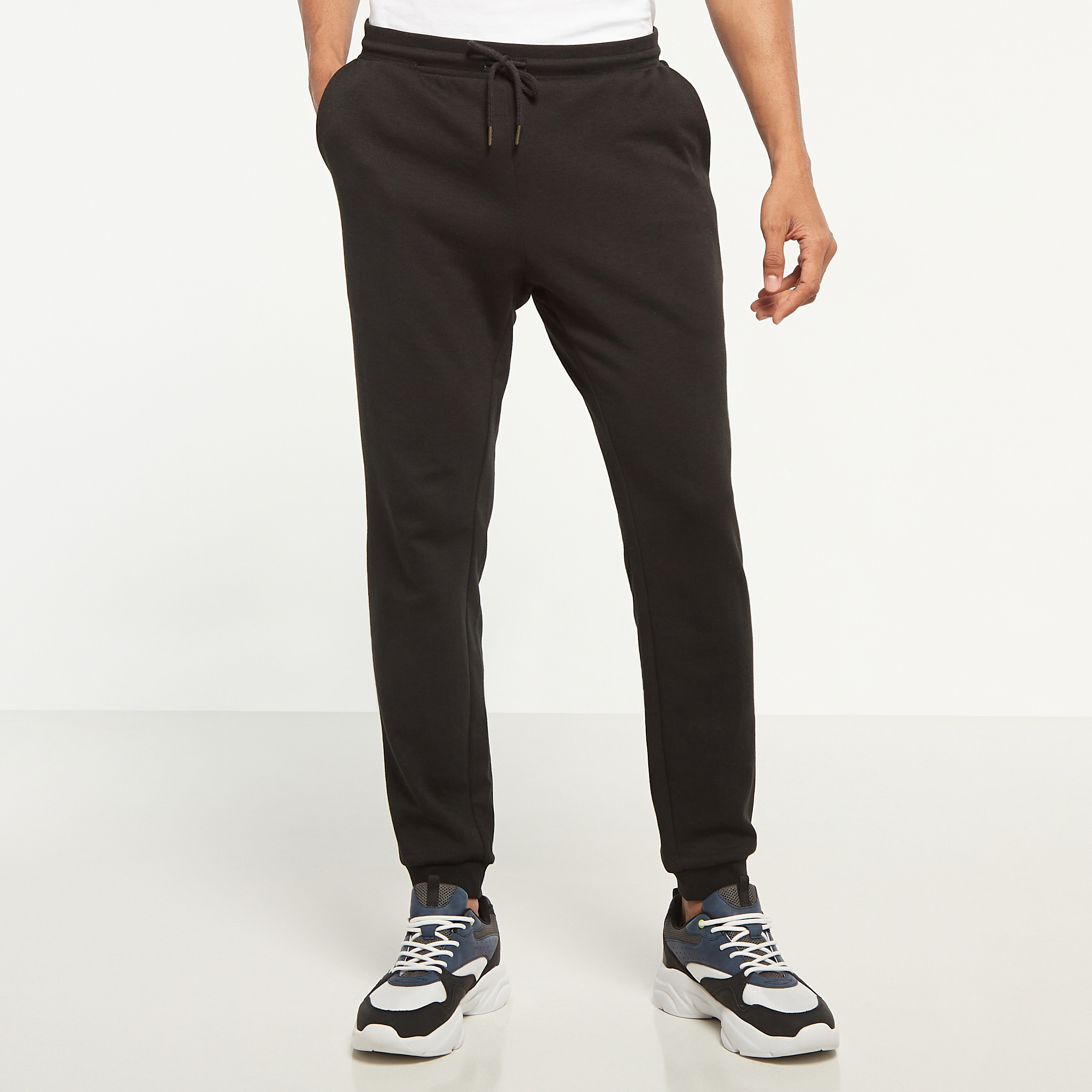 Jack & Jones Plain Kangaroo Pocket Hoodie with Drawstring Joggers-men-winterwear-hoodiesandsweatshirts-image-3