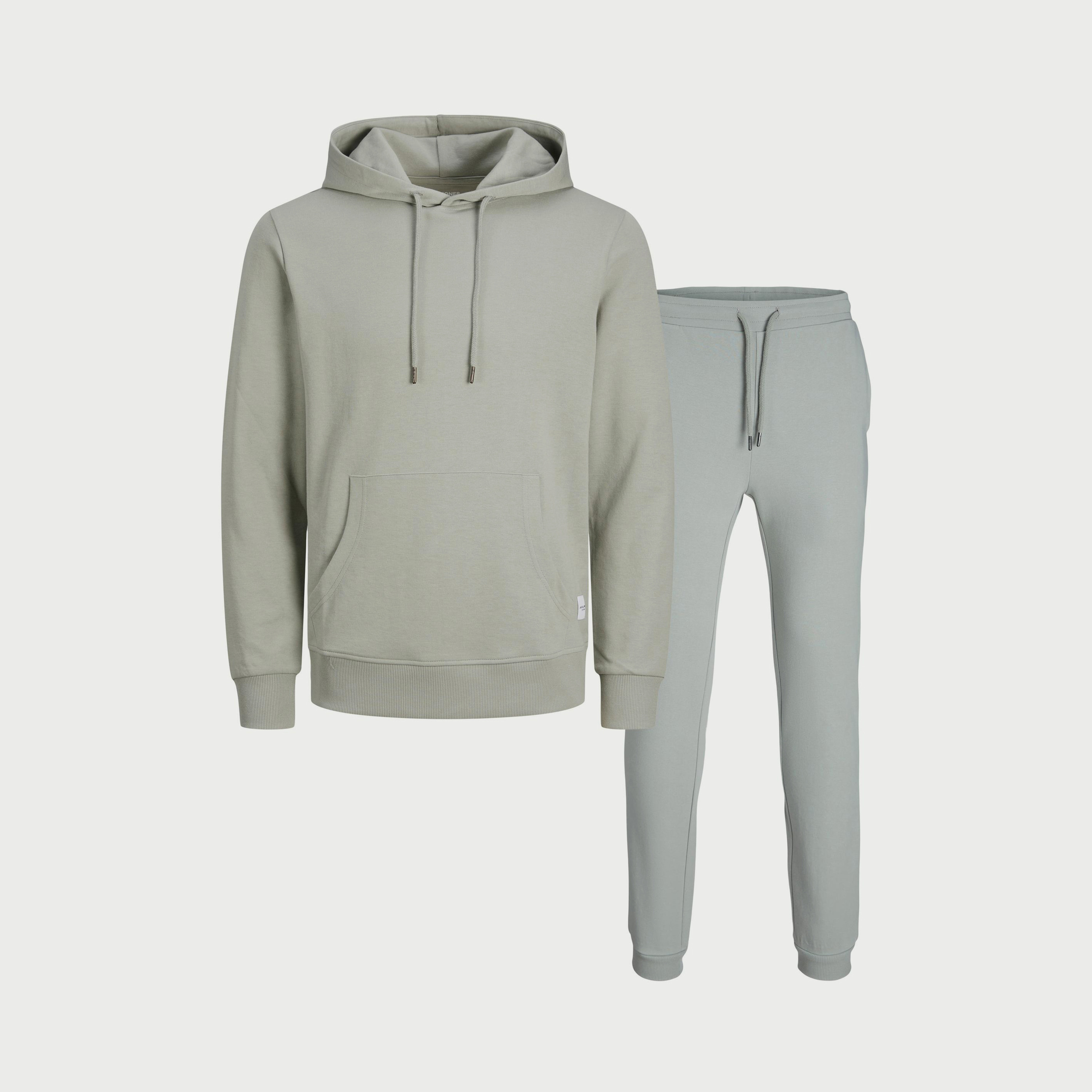 هودي جاك آند جونز بجيب الكنغر سادة مع بنطال رياضي برباط-men-winterwear-hoodiesandsweatshirts-image-12