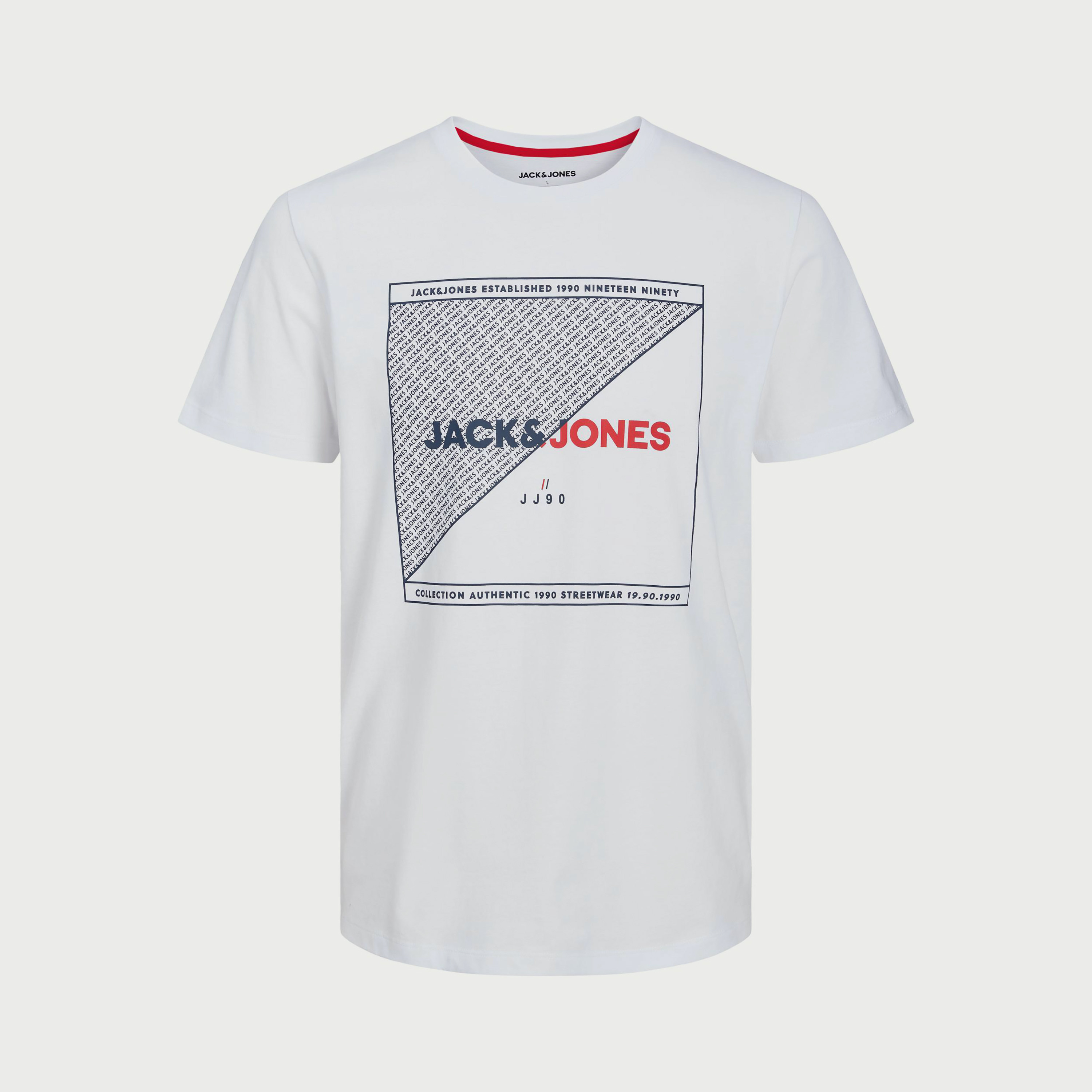 تي شيرت من جاك آند جونز مع شعار بأكمام قصيرة و ياقة مستديرة-men-clothing-tshirtsandpolos-tshirts-image-13
