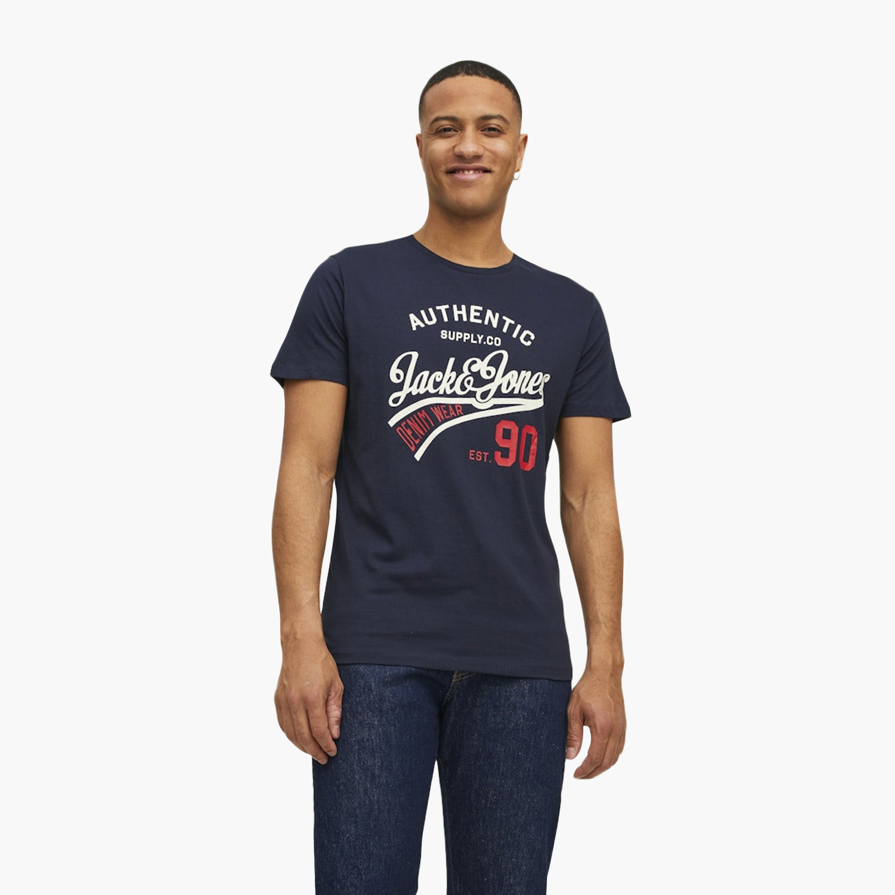 Jack & Jones Pack of 3 Printed Crew Neck Short Sleeves Men's T-Shirt-men-clothing-tshirtsandpolos-tshirts-image-2
