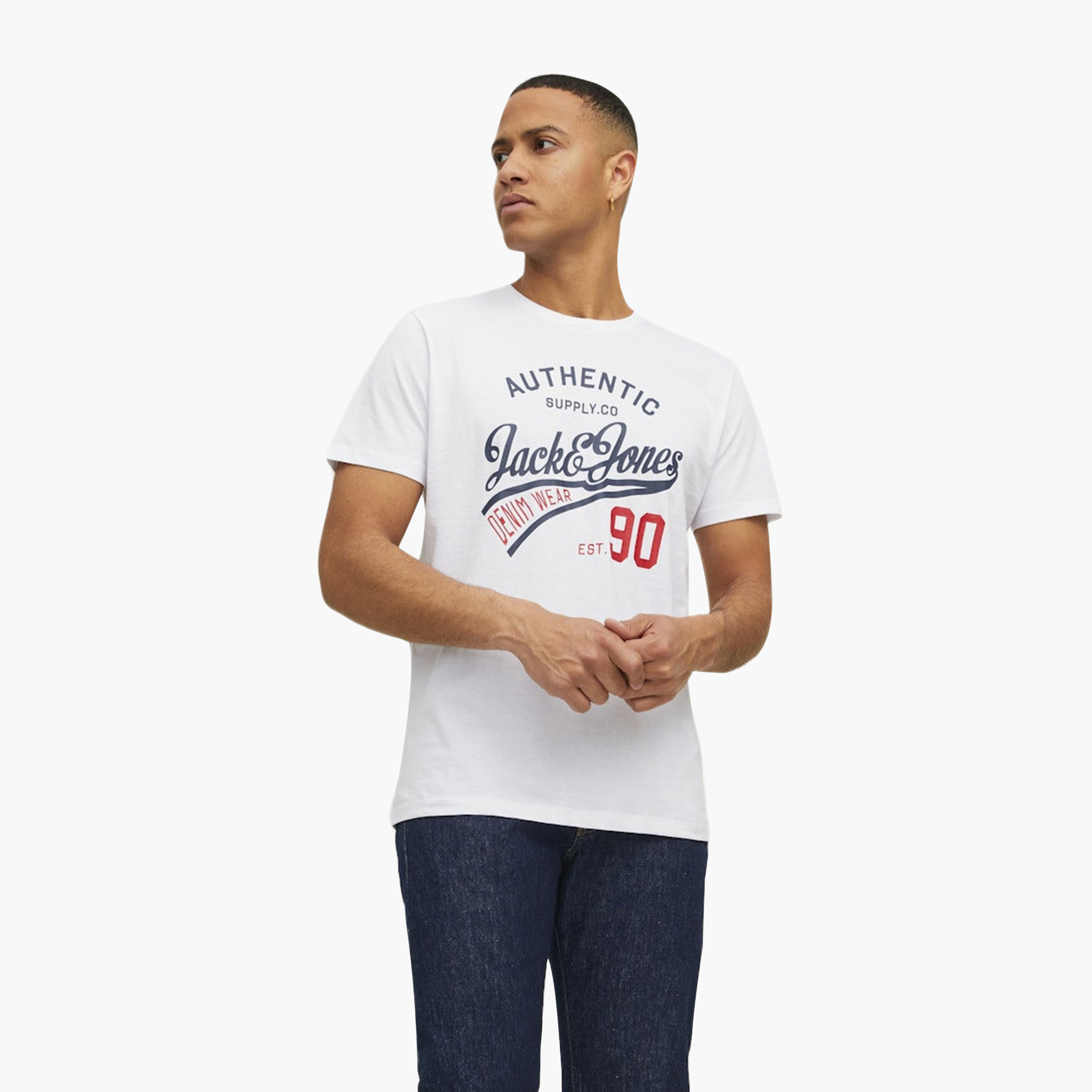 Jack & Jones Pack of 3 Printed Crew Neck Short Sleeves Men's T-Shirt-men-clothing-tshirtsandpolos-tshirts-image-3