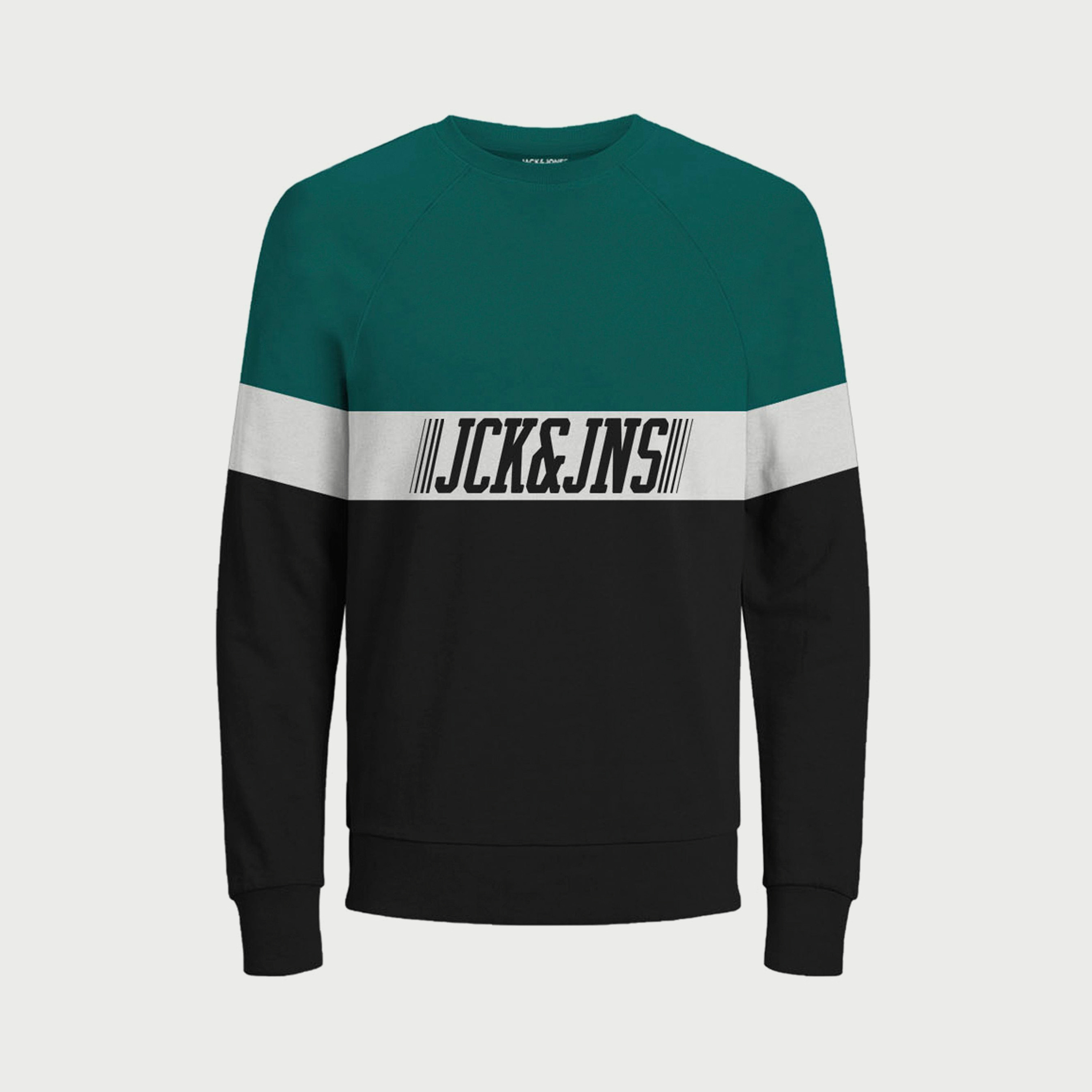 Jack & Jones Colour Blocked Crew Neck Long Sleeves Sweatshirt-men-winterwear-hoodiesandsweatshirts-image-1