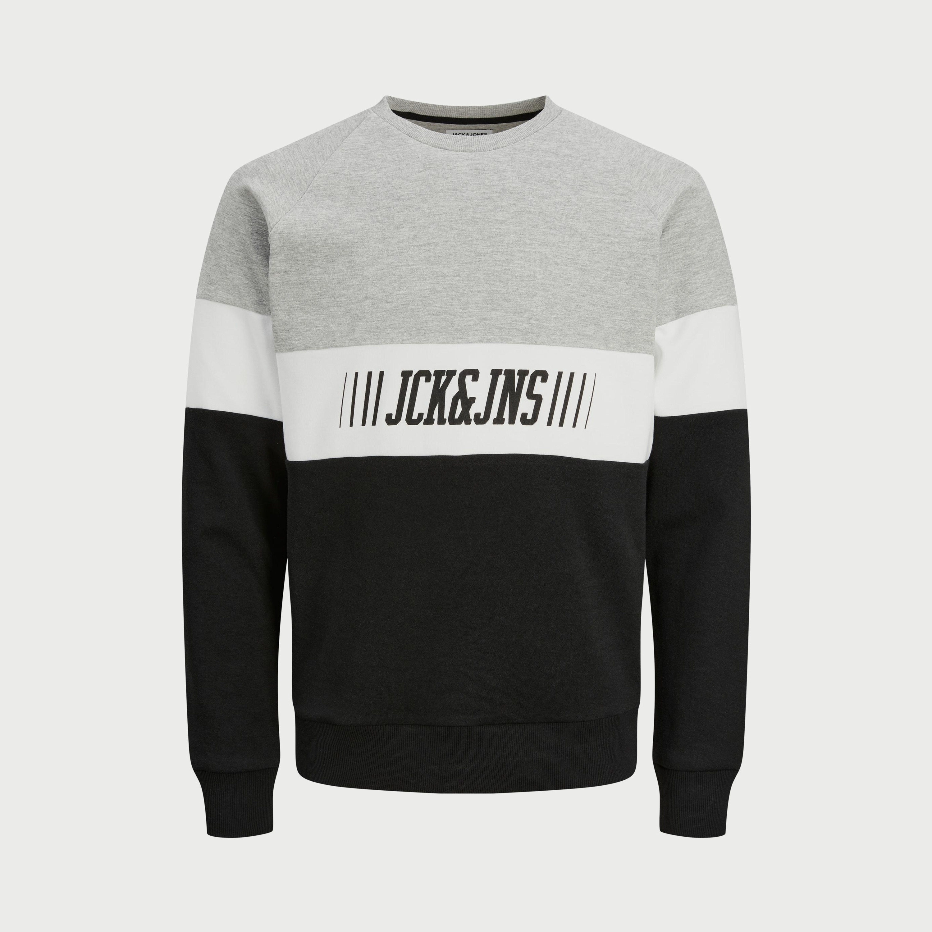 Jack & Jones Colour Blocked Crew Neck Long Sleeves Sweatshirt-men-winterwear-hoodiesandsweatshirts-image-2