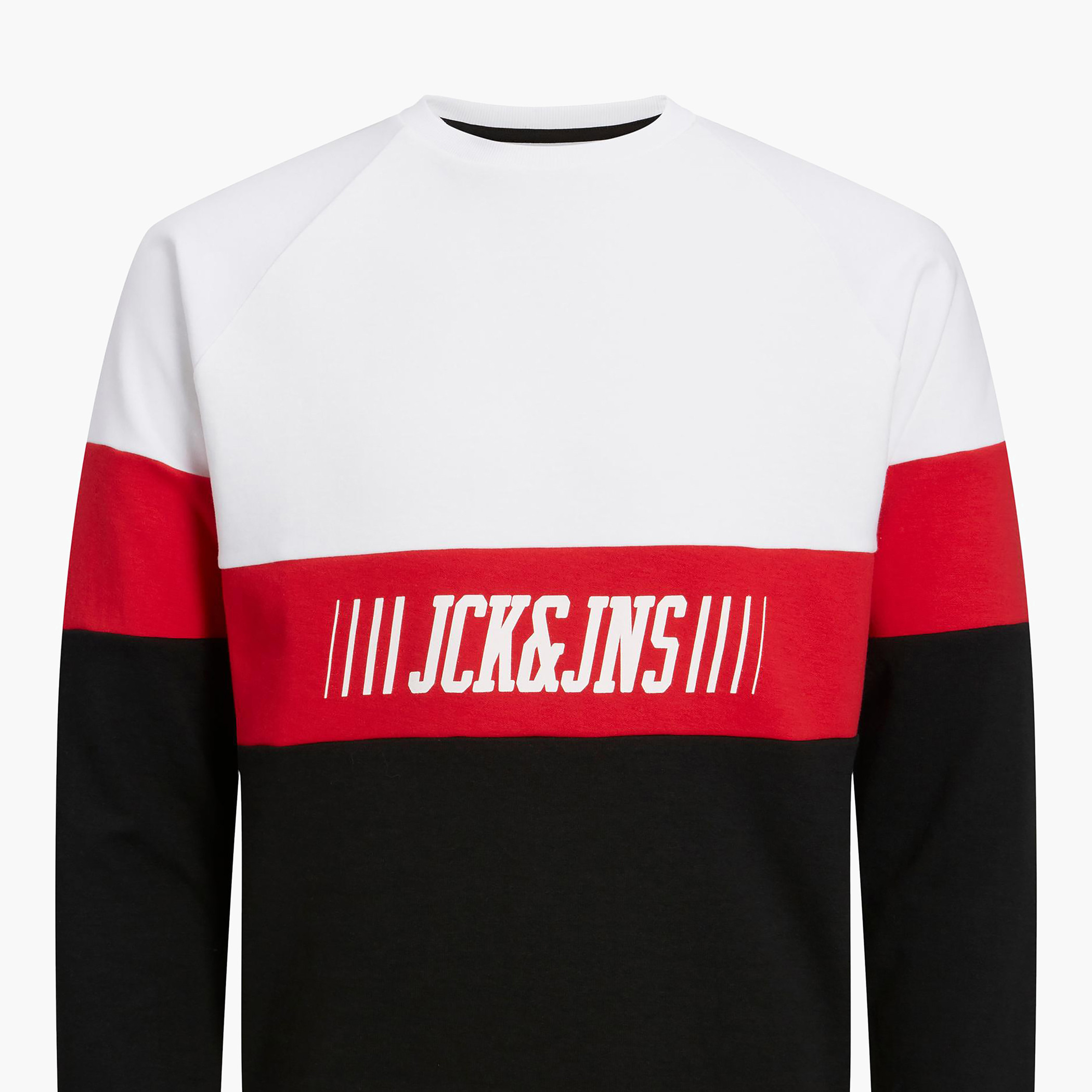 Jack & Jones Colour Blocked Crew Neck Long Sleeves Sweatshirt-men-winterwear-hoodiesandsweatshirts-image-3