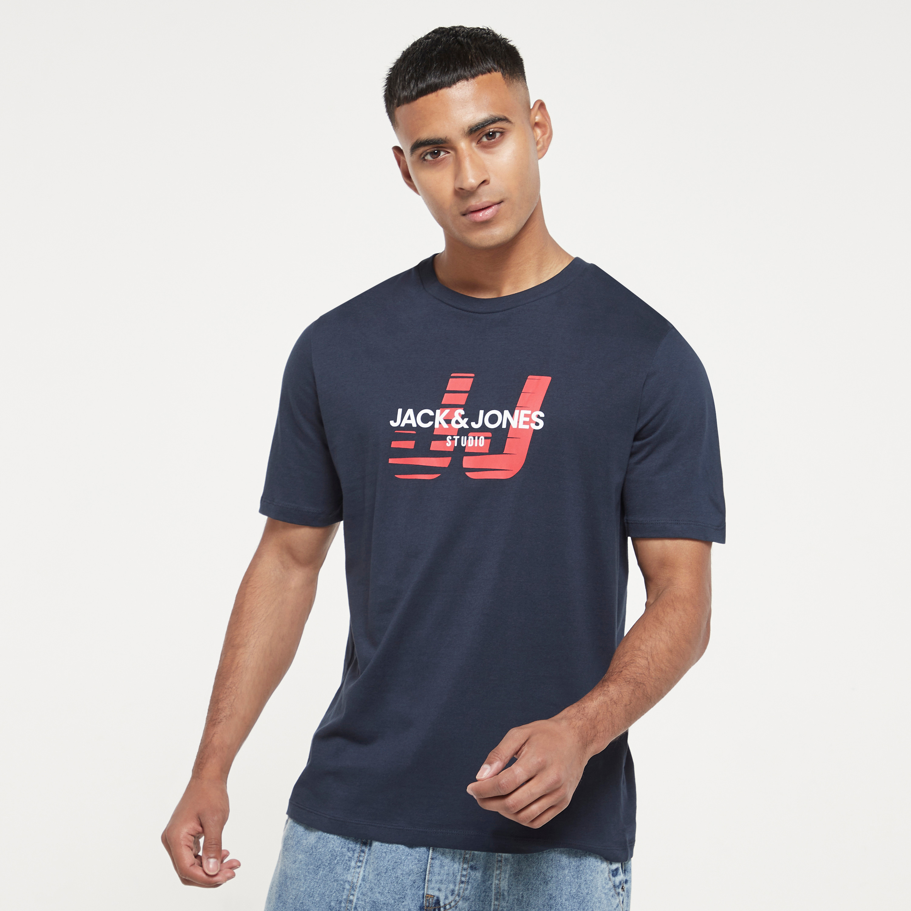 Jack & Jones Logo Crew Neck Short Sleeves T-Shirt-men-clothing-tshirtsandpolos-tshirts-image-1