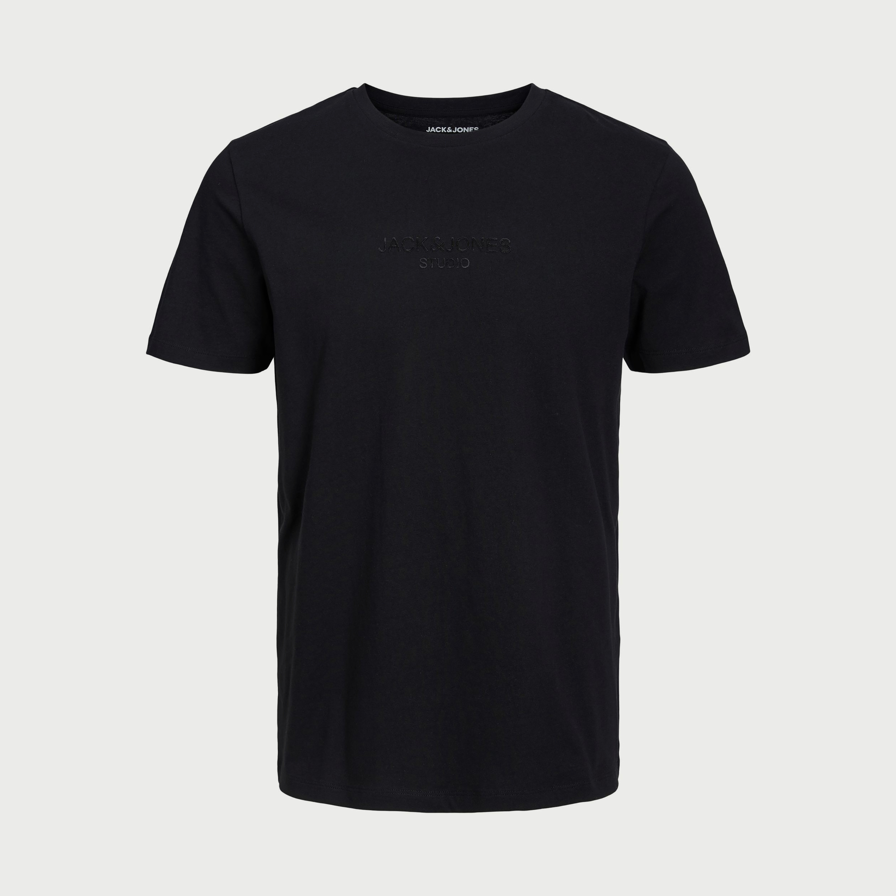 تي شيرت من جاك آند جونز مع شعار بأكمام قصيرة و ياقة مستديرة-men-clothing-tshirtsandpolos-tshirts-image-1