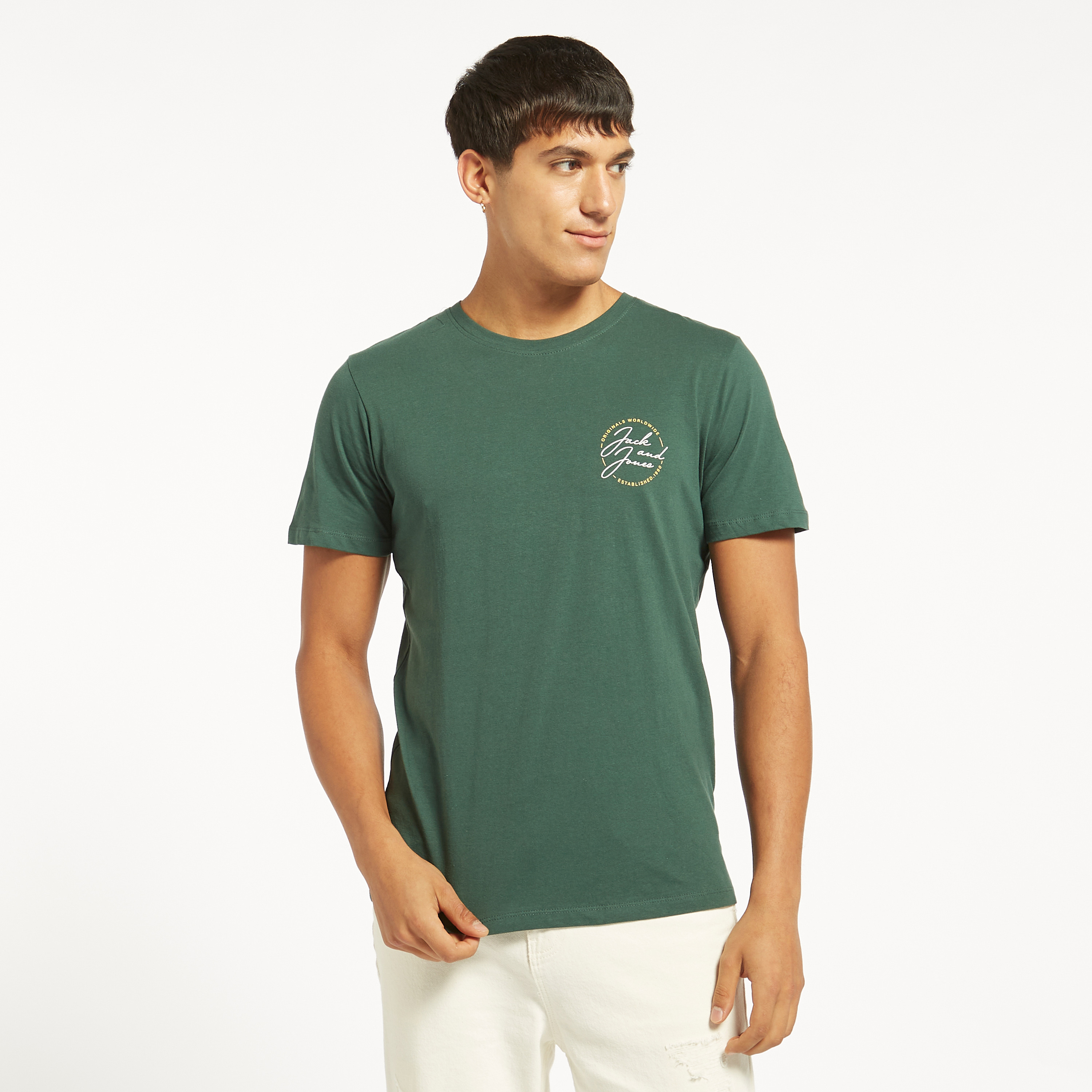 تيشيرت بياقة ضيّقة وأكمام قصيرة من جاك آند جونز-men-clothing-tshirtsandpolos-tshirts-image-13