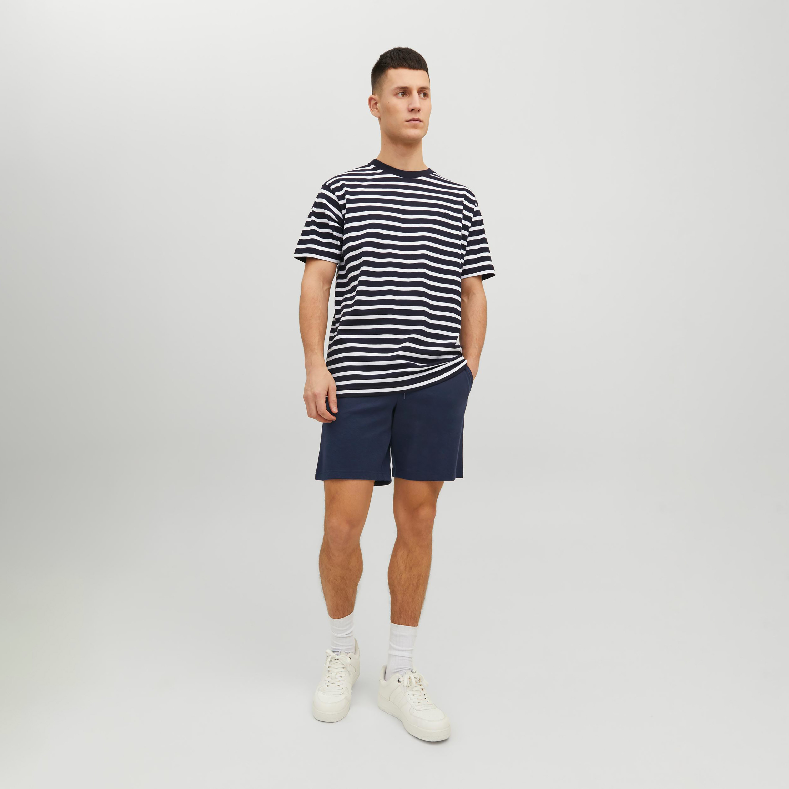 Jack & Jones Plain Low Waist Drawstring Sweat Shorts-men-clothing-bottoms-shorts-image-6