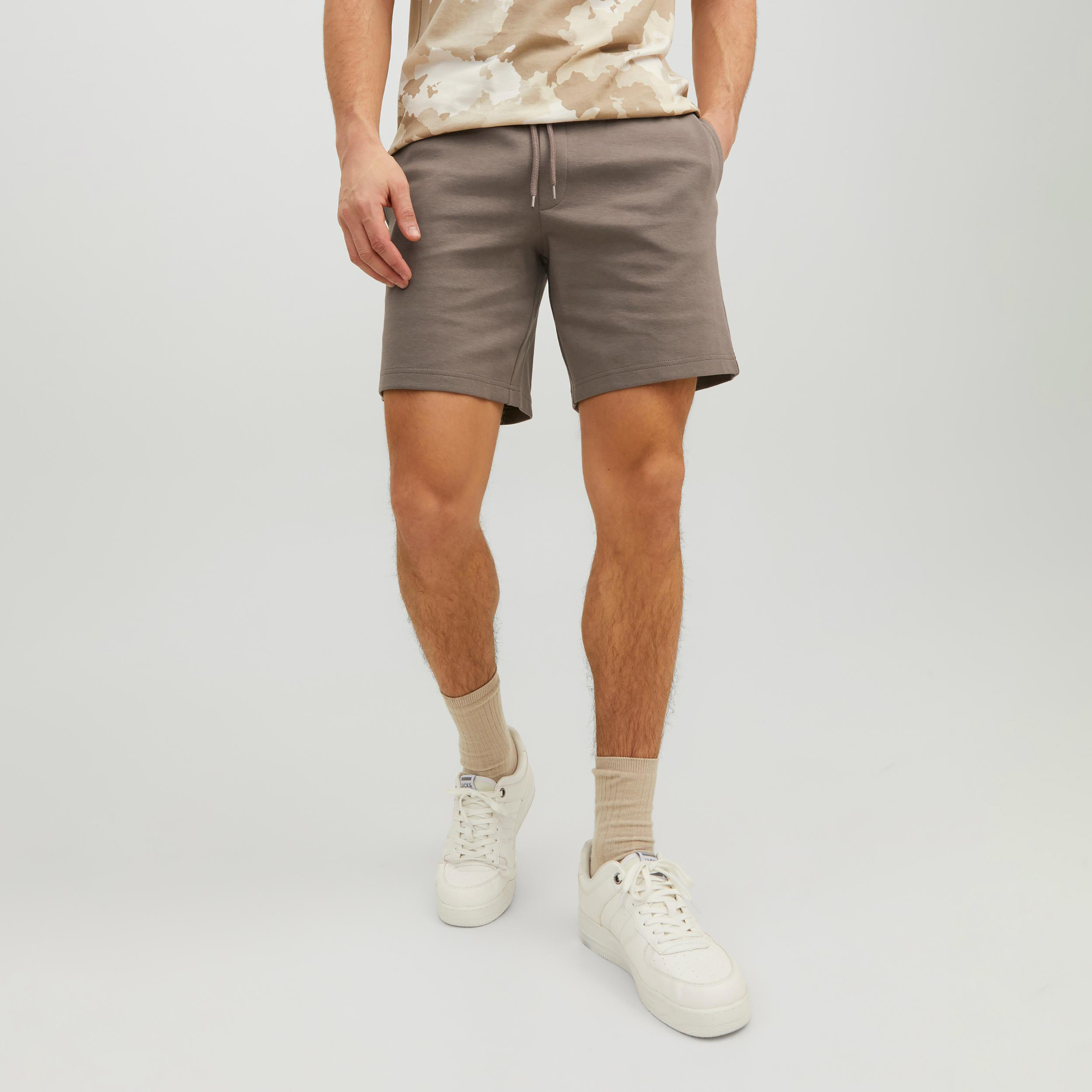 Jack & Jones Plain Low Waist Drawstring Sweat Shorts-men-clothing-bottoms-shorts-image-9