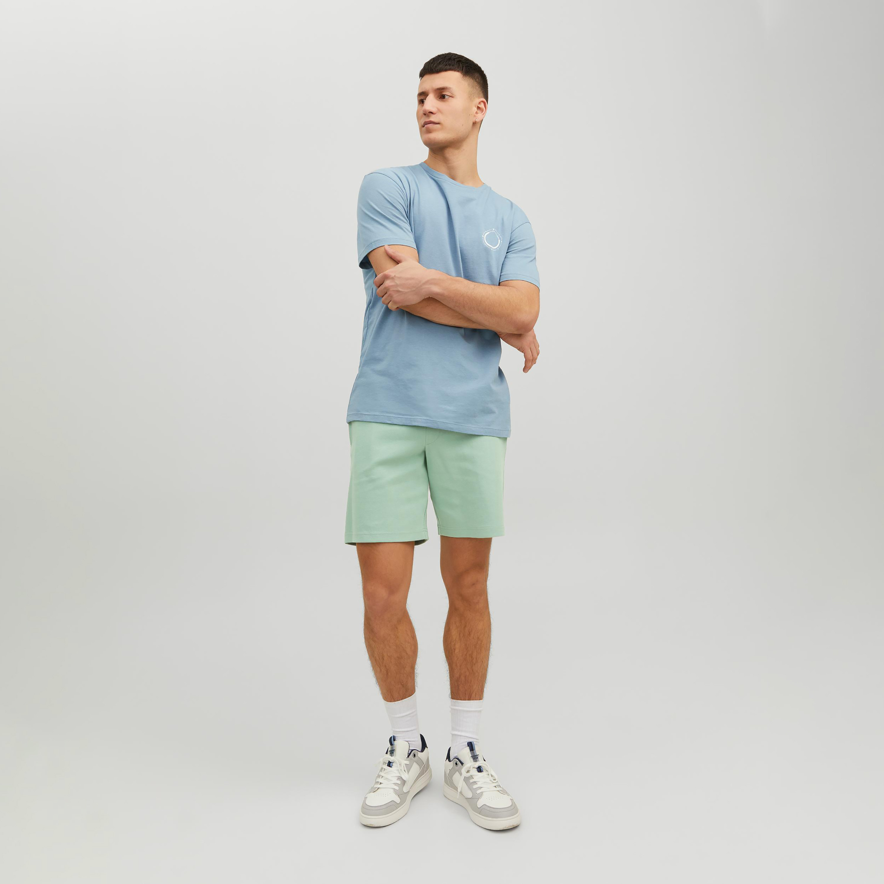 Jack & Jones Plain Low Waist Drawstring Sweat Shorts-men-clothing-bottoms-shorts-image-14