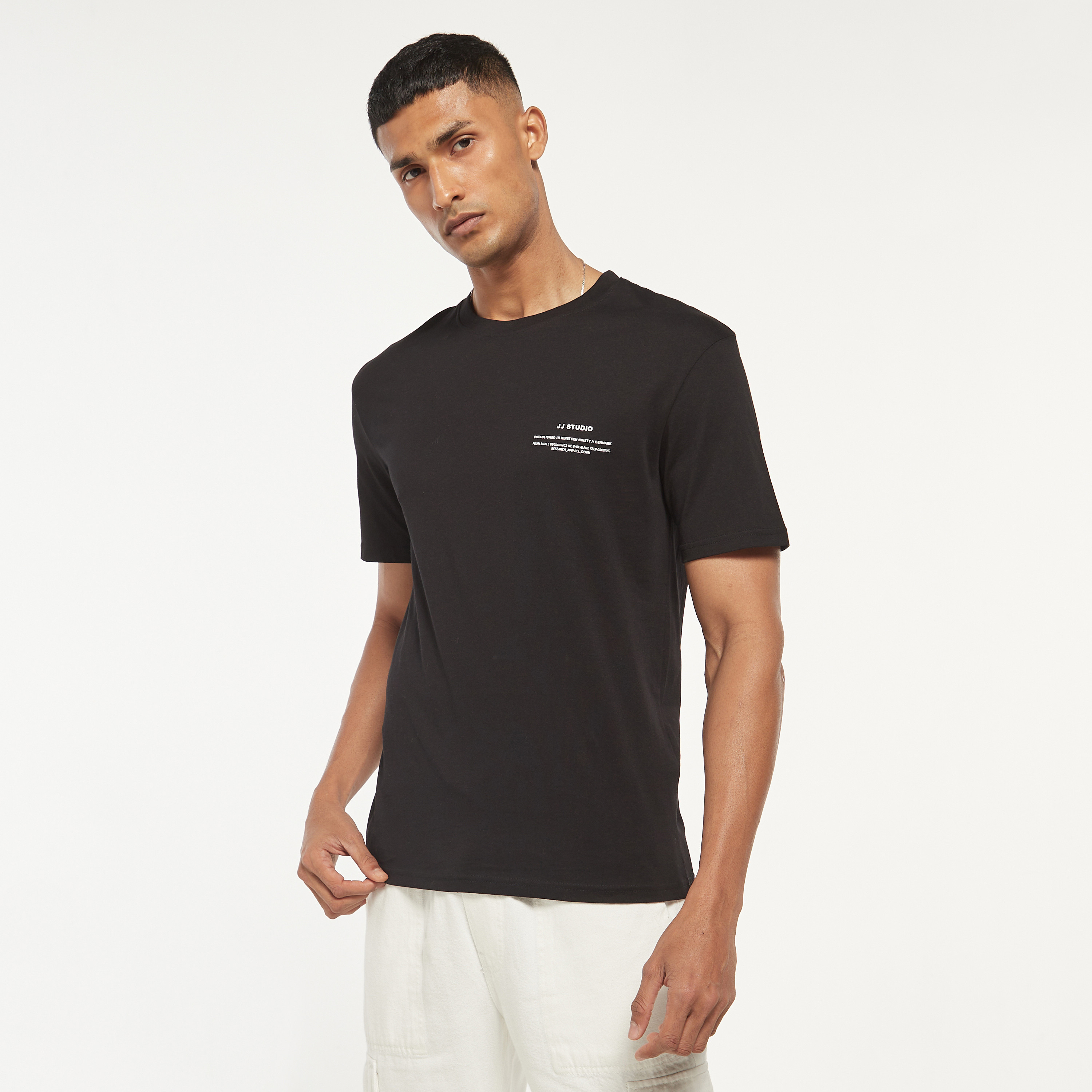 Jack & Jones Plain Crew Neck Short Sleeves T-Shirt-men-clothing-tshirtsandpolos-tshirts-image-1