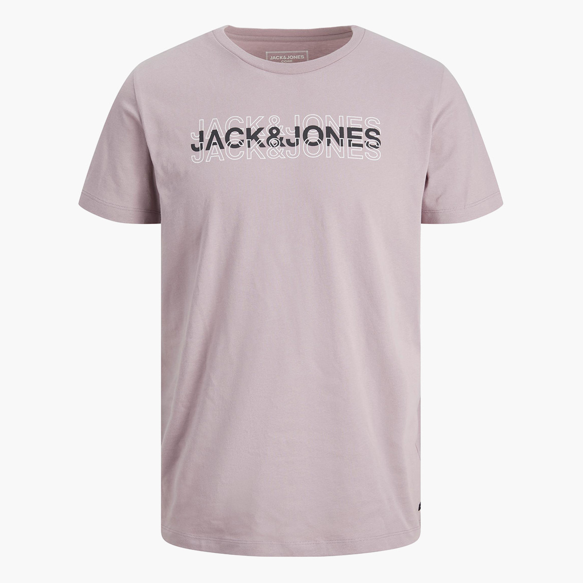 تي شيرت جاك آند جونز رجالي وردي بياقة مستديرة وأكمام قصيرة-men-clothing-tshirtsandpolos-tshirts-image-1