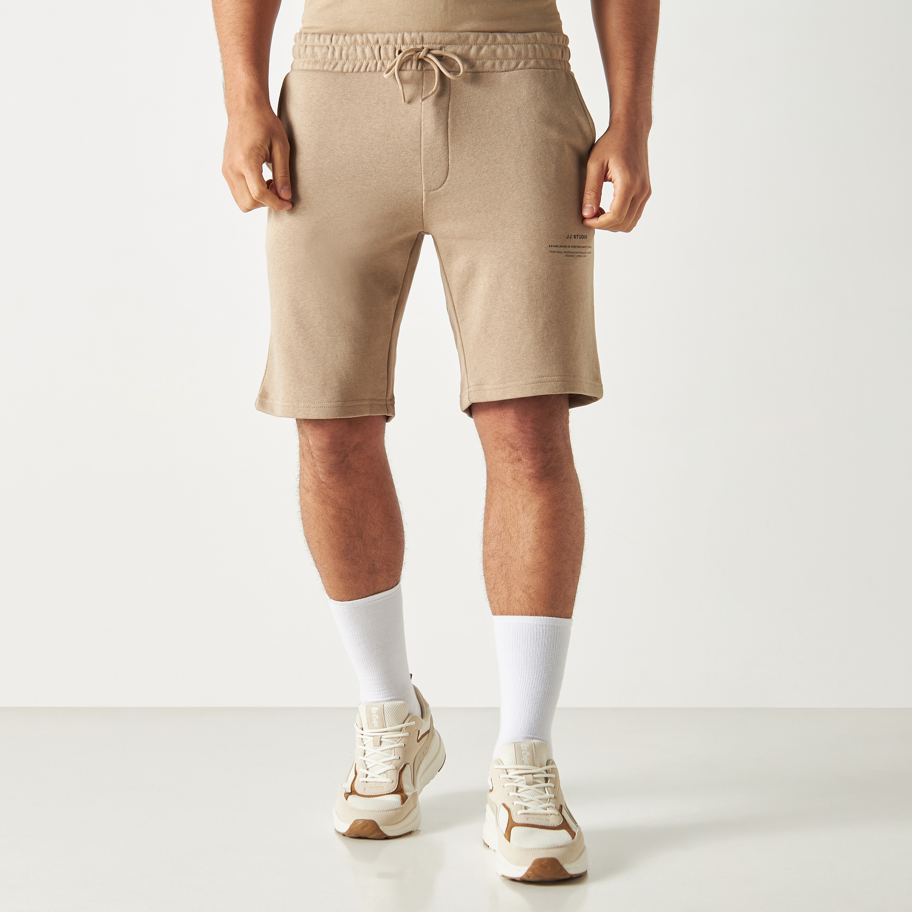 Jack & Jones Printed Mid-Rise Drawstring Shorts-men-clothing-bottoms-shorts-image-1