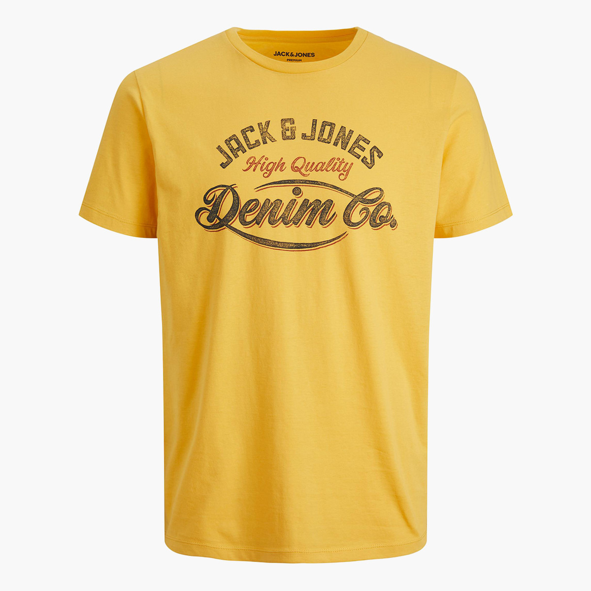 جاك اند جونز رجالي اصفر رقبة مستديرة أكمام قصيرة -men-clothing-tshirtsandpolos-tshirts-image-1