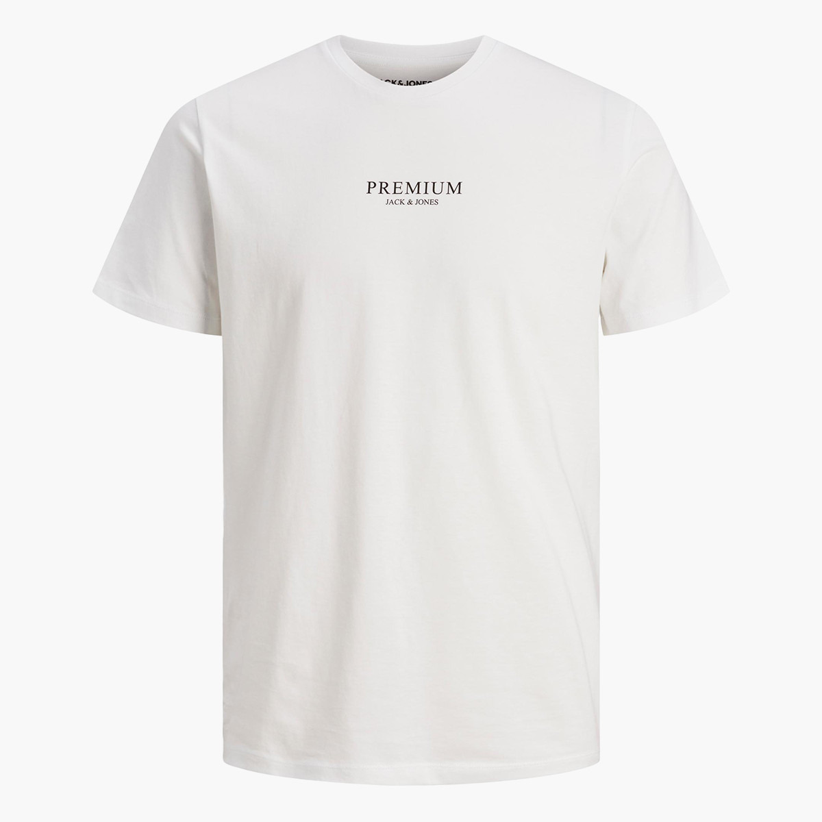 تي شيرت جاك آند جونز بأكمام قصيرة وياقة دائرية مطبوعة باللون الأبيض للرجال-men-clothing-tshirtsandpolos-tshirts-image-1