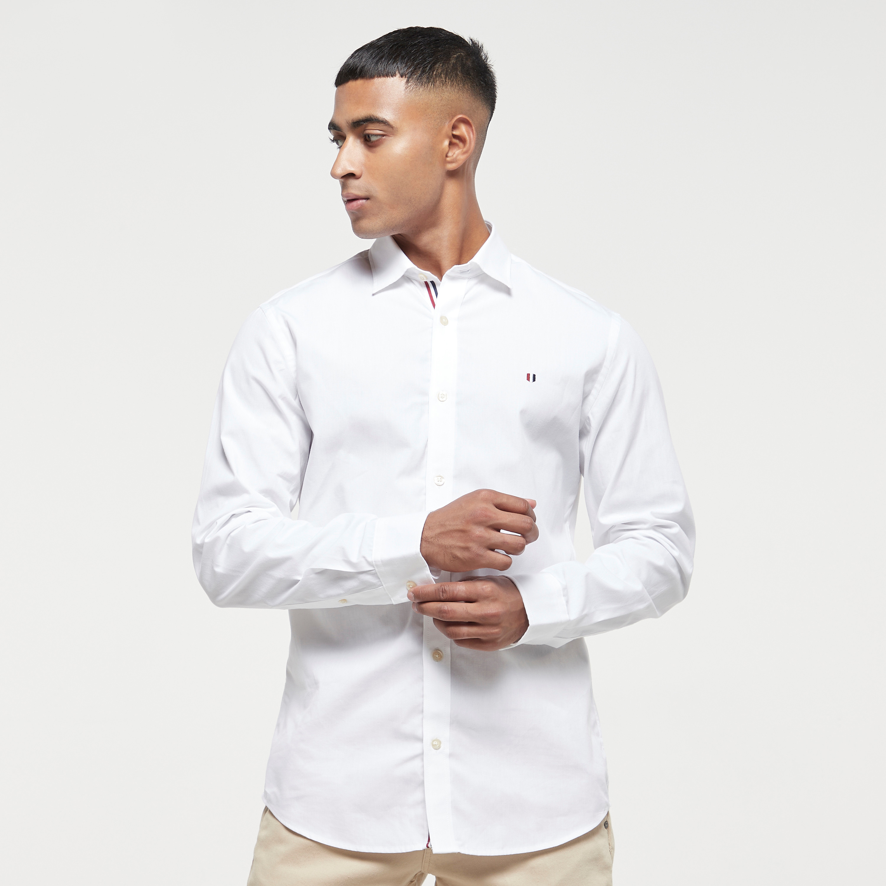 Jack & Jones Blue Plain Slim Fit Long Sleeves Formal Shirt-men-clothing-shirts-image-5