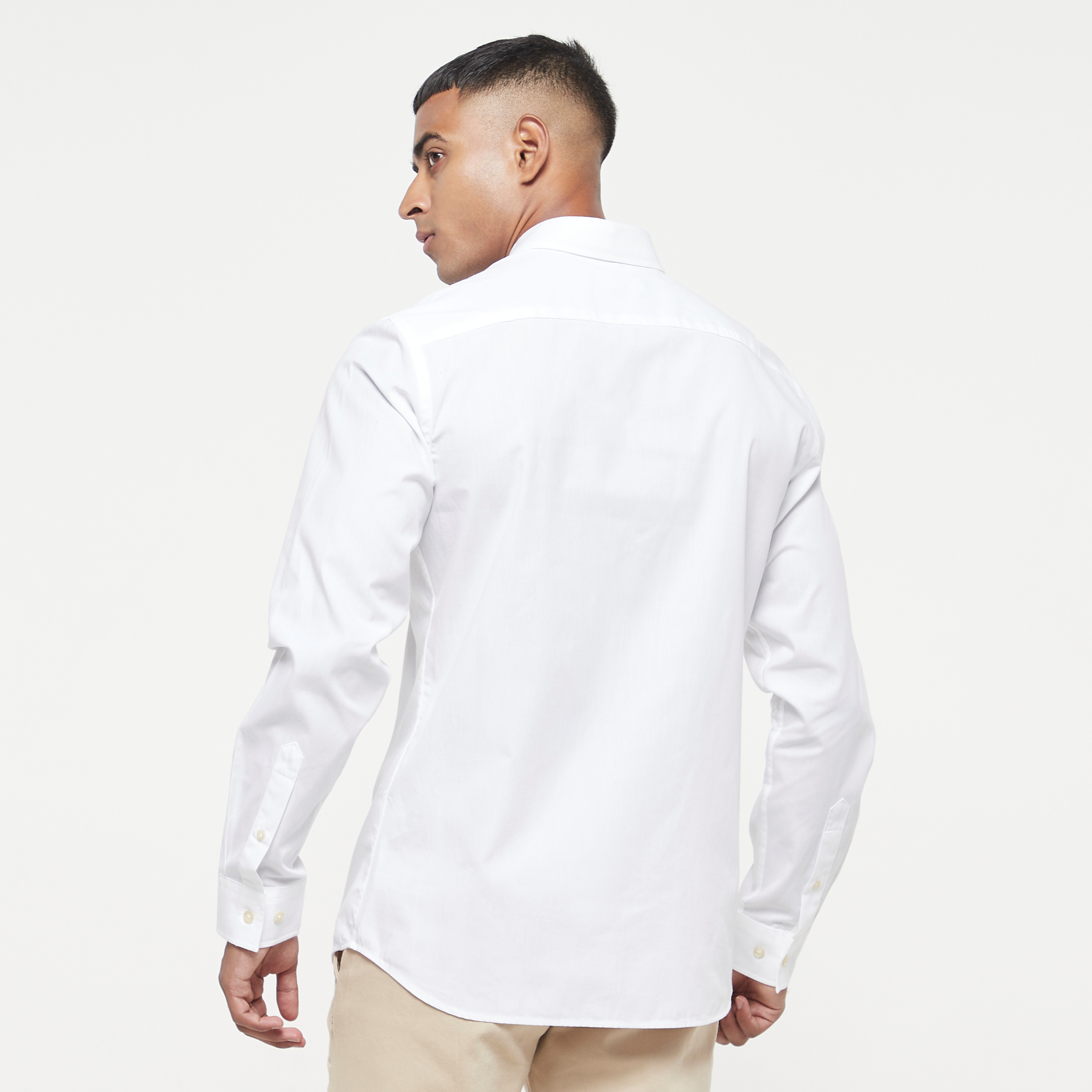 Jack & Jones Blue Plain Slim Fit Long Sleeves Formal Shirt-men-clothing-shirts-image-7
