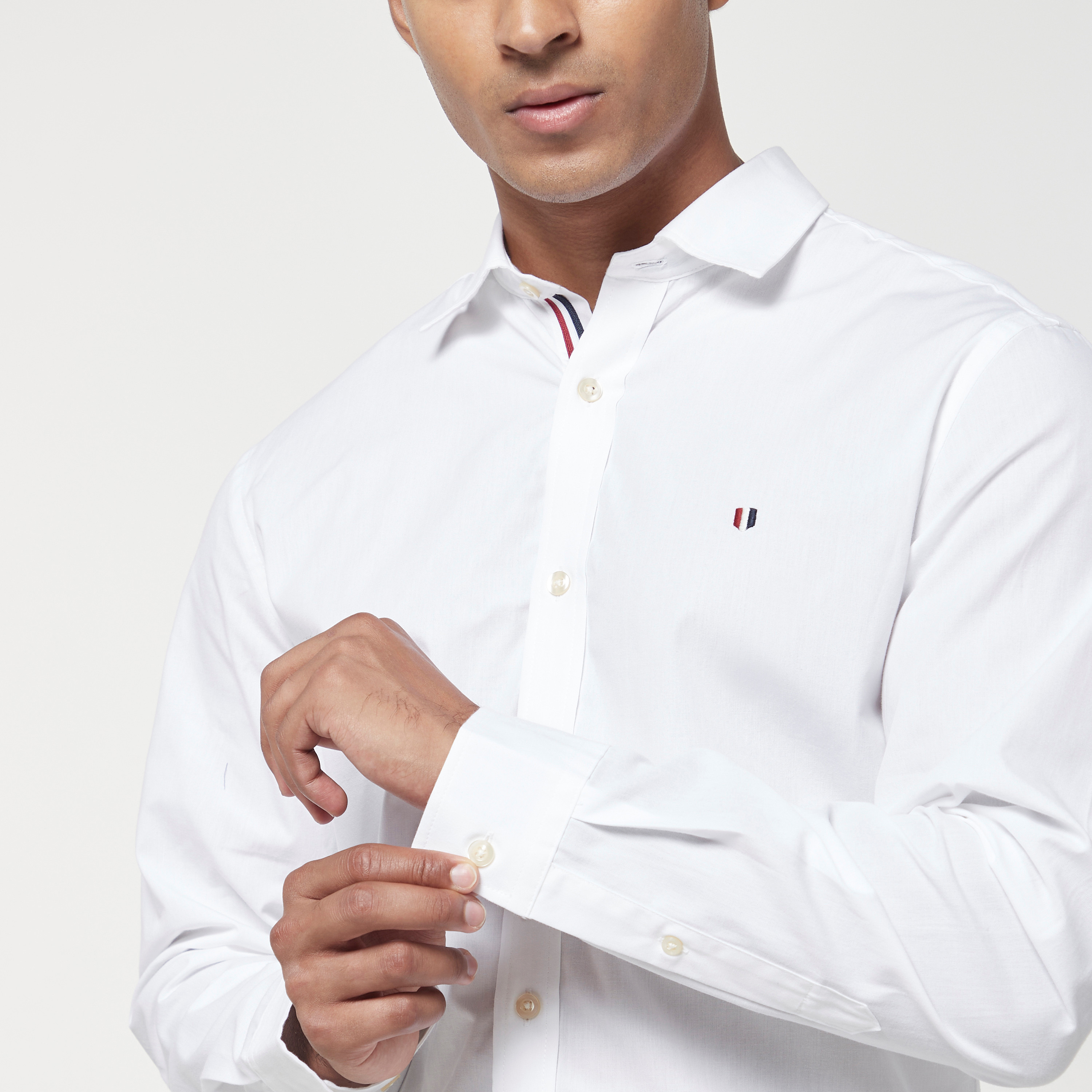 Jack & Jones Blue Plain Slim Fit Long Sleeves Formal Shirt-men-clothing-shirts-image-8