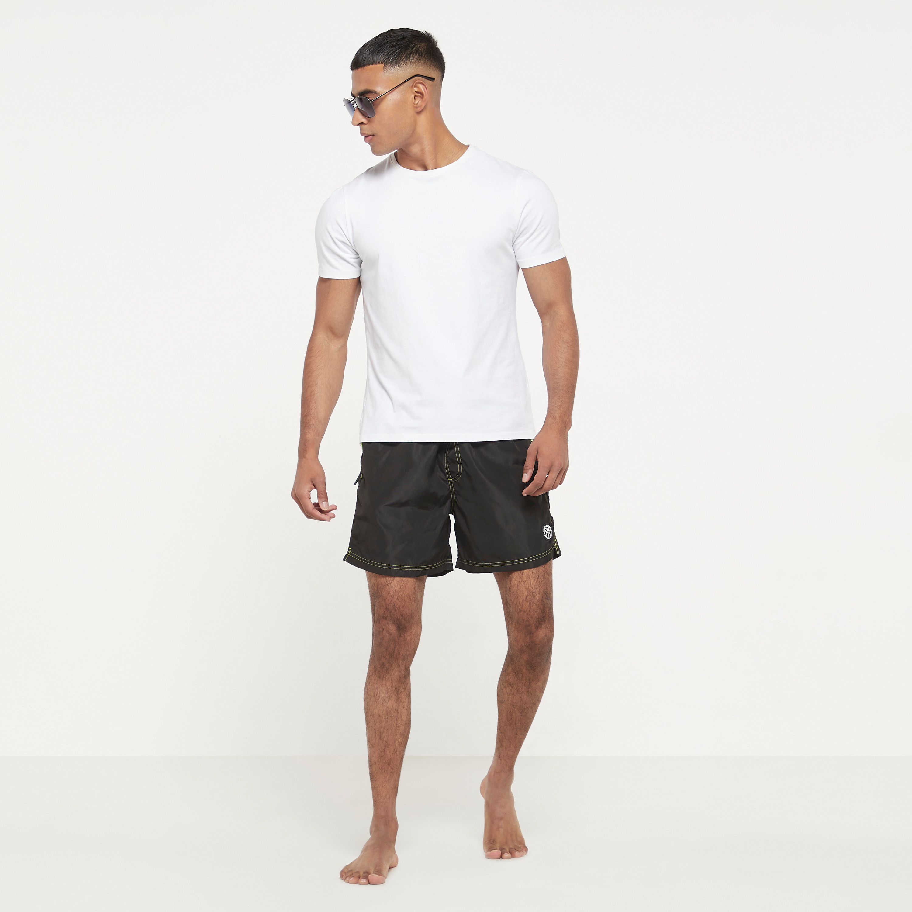 Jack & Jones Plain Mid-Rise Drawstring Shorts-men-clothing-swimandbeach-shorts-image-2