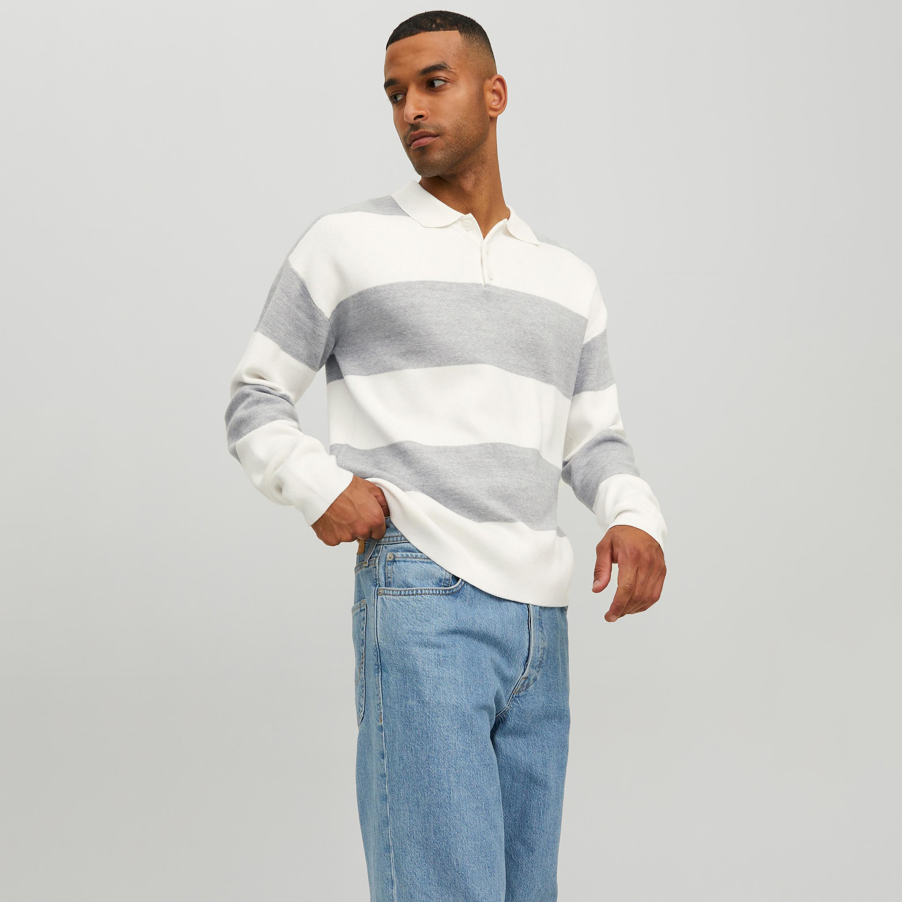 Jack & Jones Plain Long Sleeves Polo Pullover-men-clothing-sweatersandpullovers-image-2