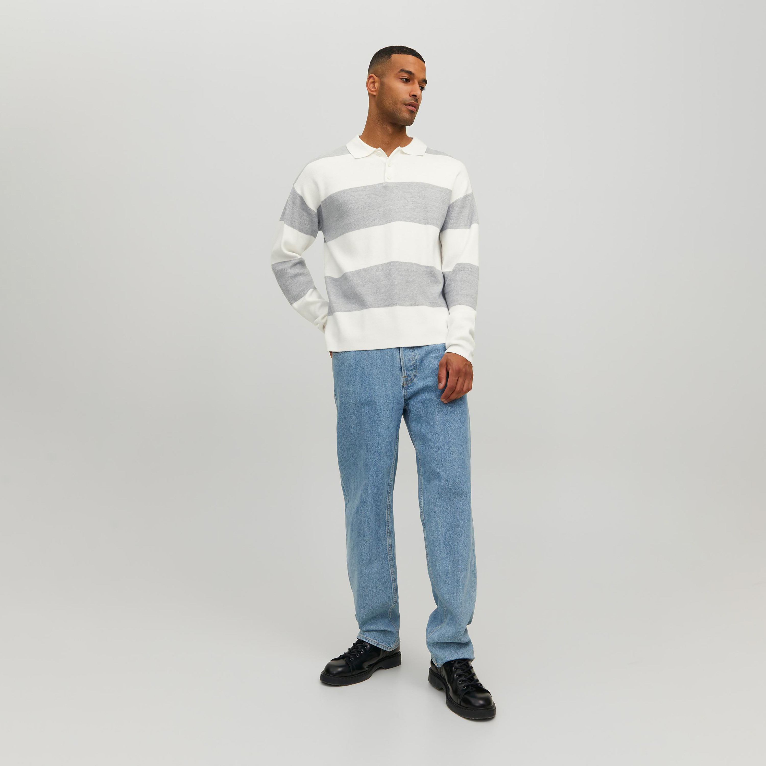 Jack & Jones Plain Long Sleeves Polo Pullover-men-clothing-sweatersandpullovers-image-3