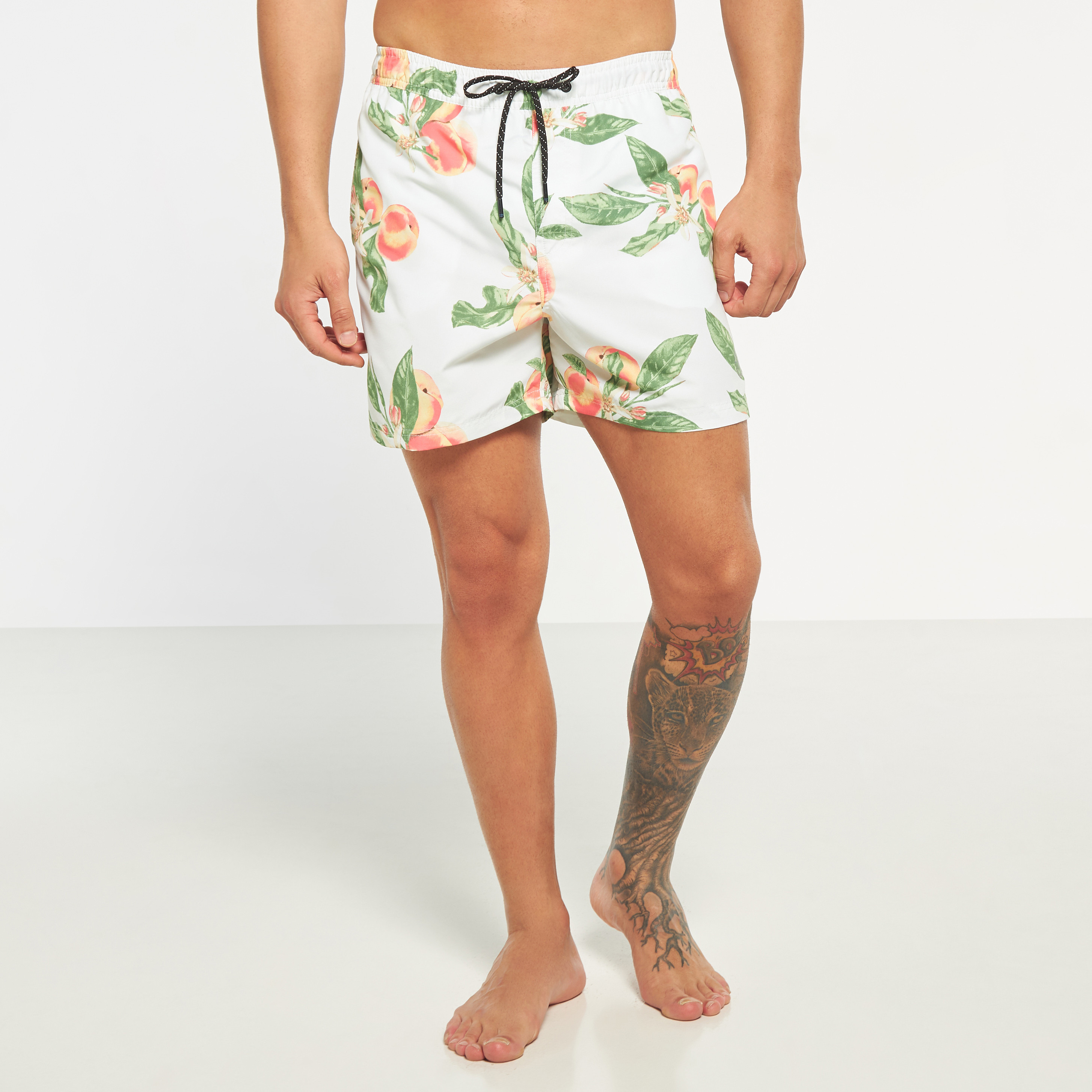 Jack & Jones Floral Mid Waist Drawstring Swim Shorts-men-clothing-swimandbeach-shorts-image-5