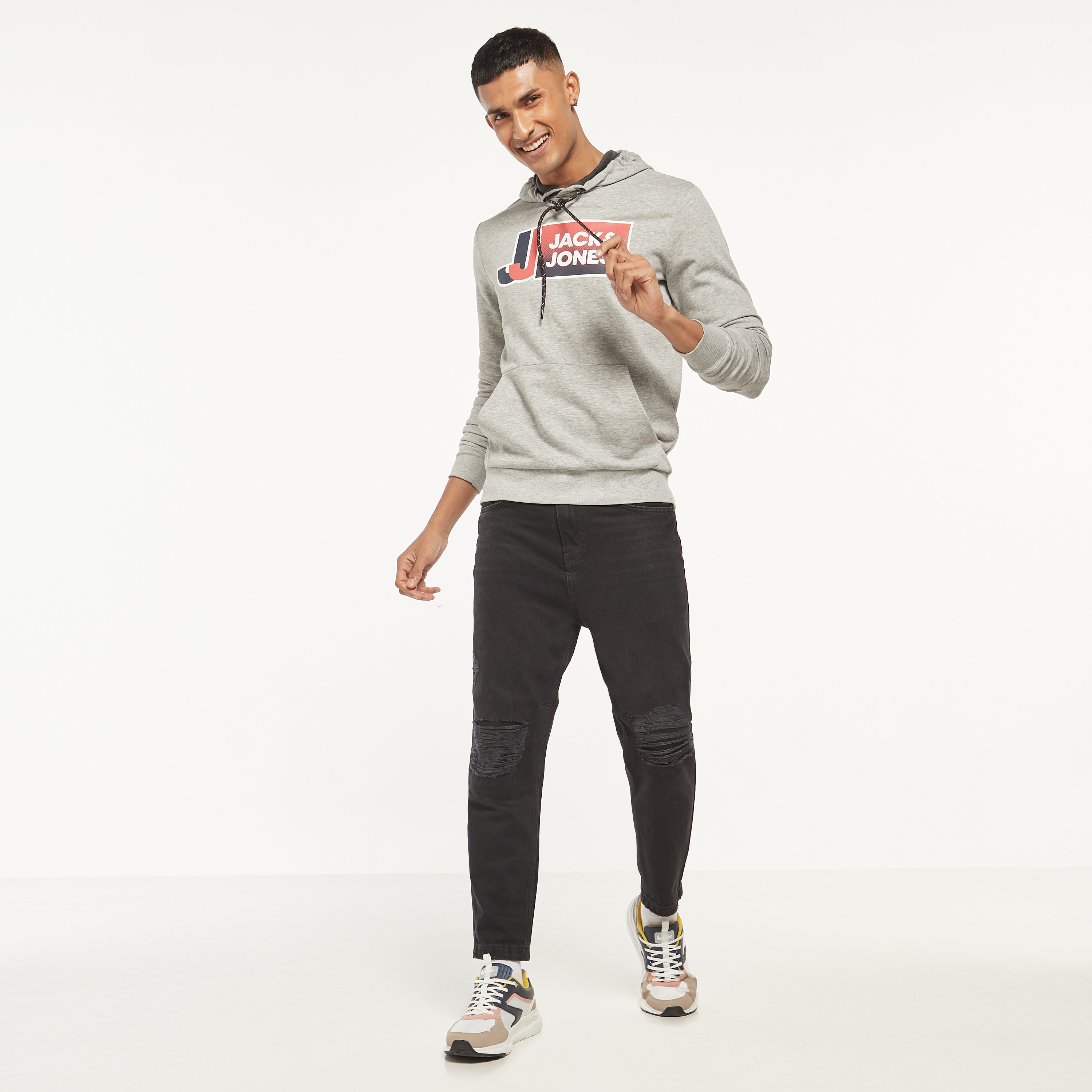 Jack & Jones Printed Long Sleeves Hoodie with Kangaroo Pocket-men-winterwear-hoodiesandsweatshirts-image-2