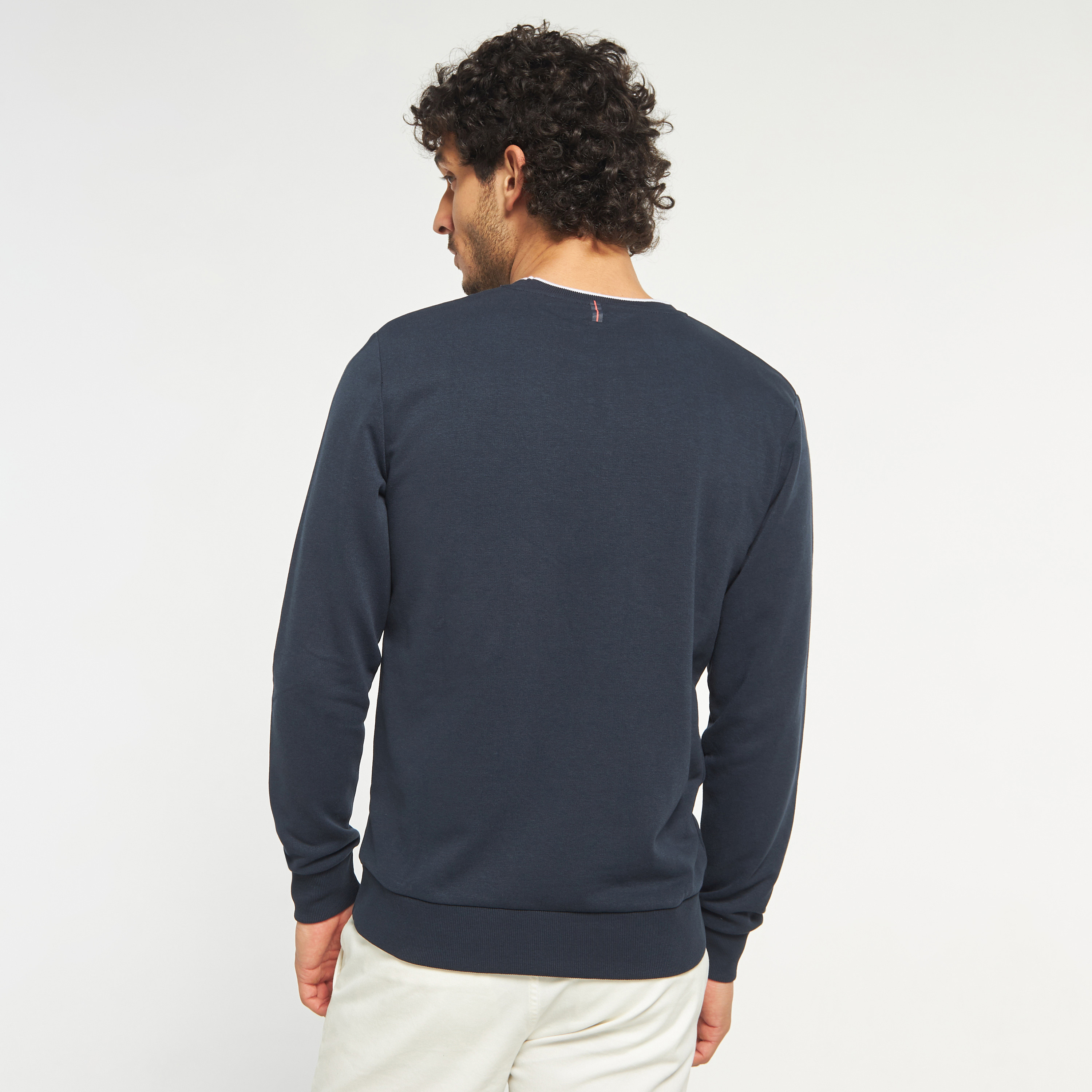 Jack & Jones Plain Crew Neck Long Sleeves Sweatshirt-men-winterwear-hoodiesandsweatshirts-image-3