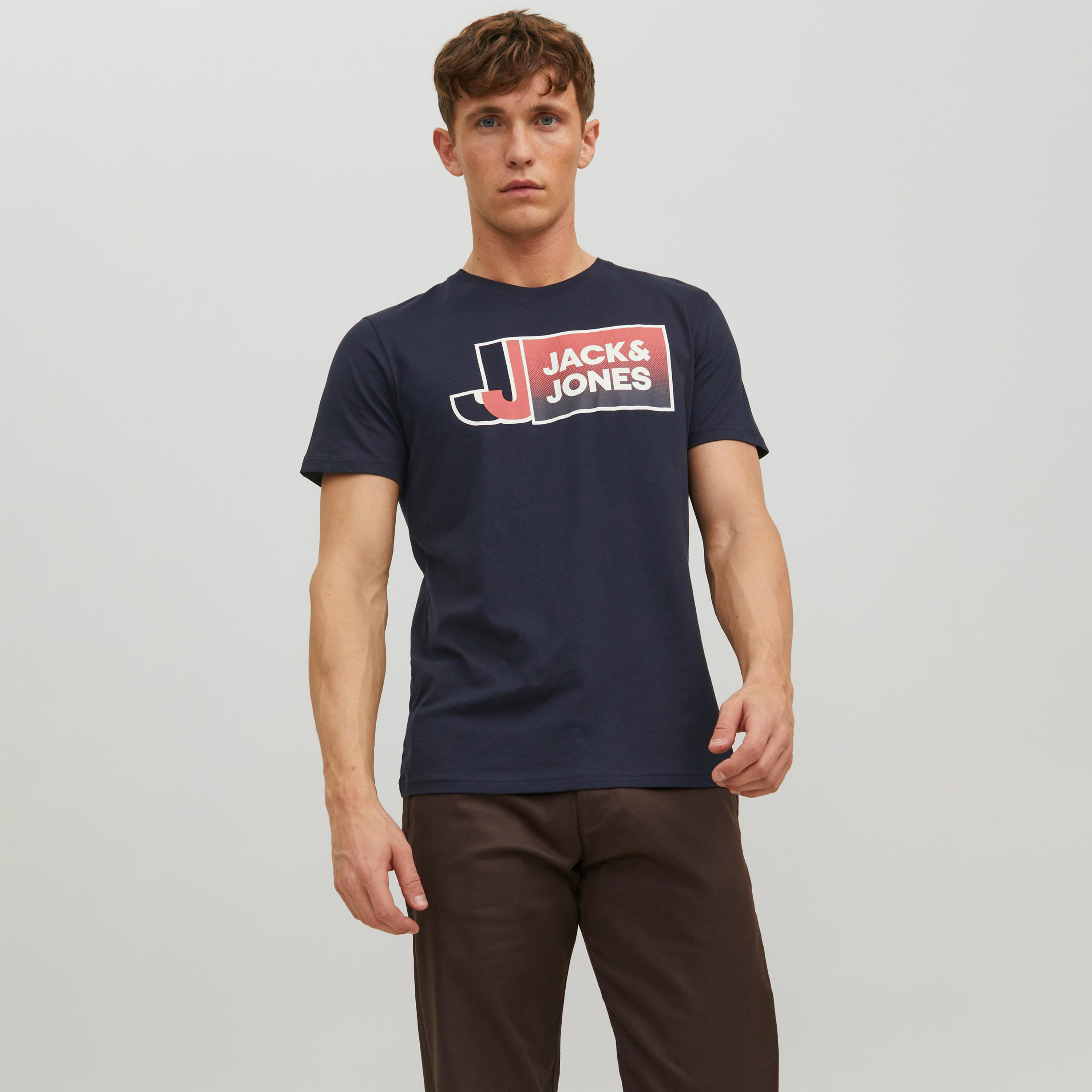 Jack & Jones Logo Crew Neck Short Sleeves T-Shirt-men-clothing-tshirtsandpolos-tshirts-image-1