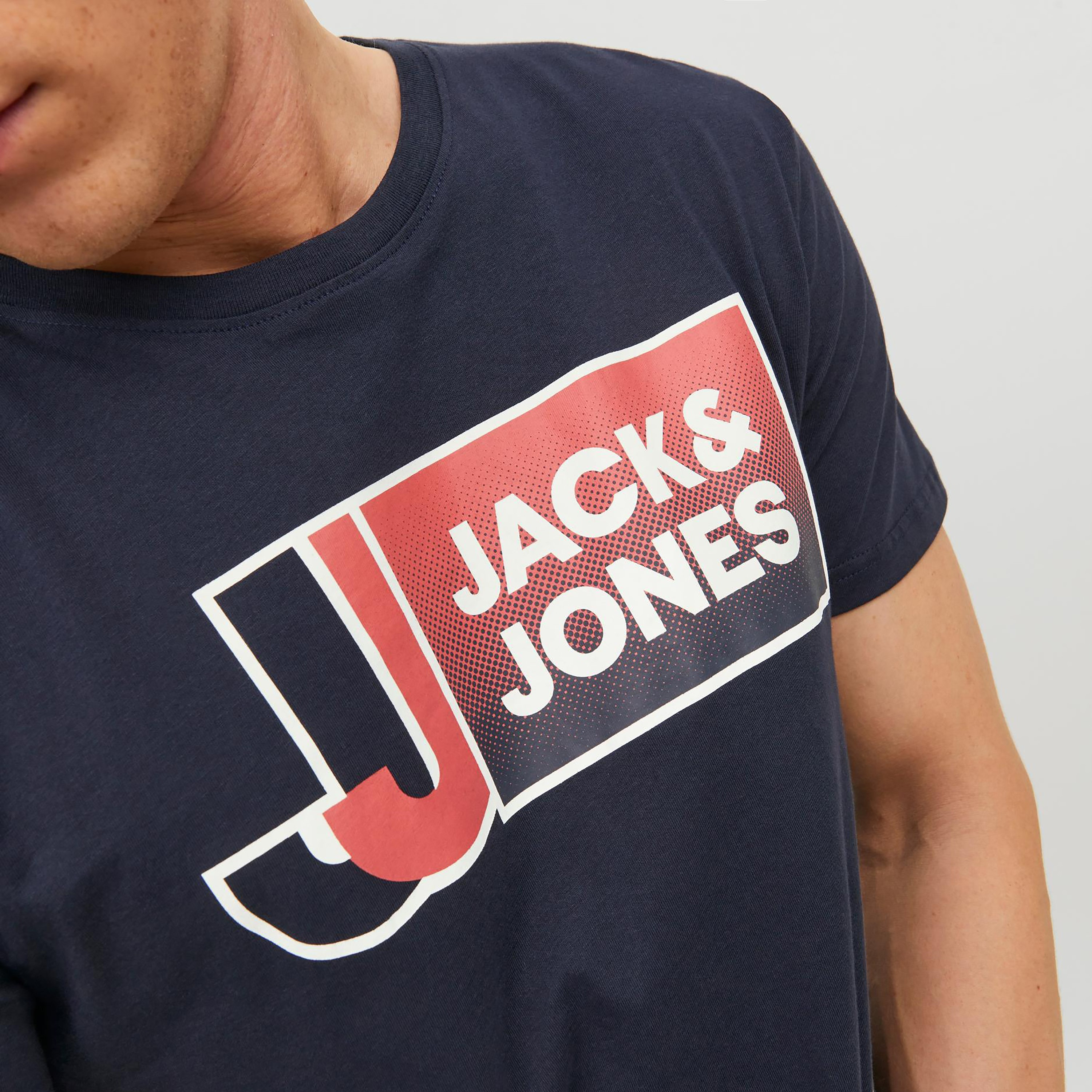 Jack & Jones Logo Crew Neck Short Sleeves T-Shirt-men-clothing-tshirtsandpolos-tshirts-image-3