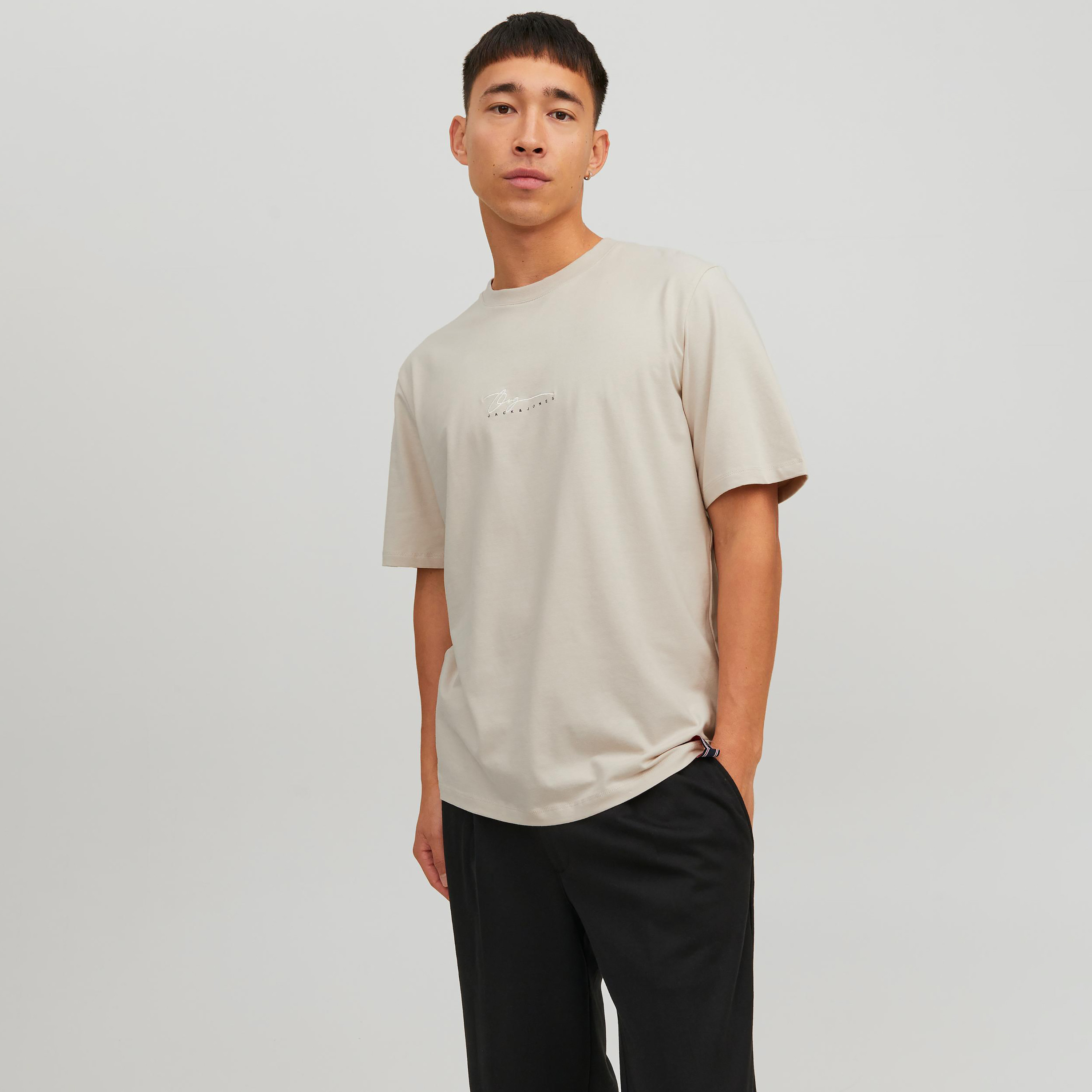 Jack & Jones Embroidered Crew Neck Short Sleeves T-Shirt-men-clothing-tshirtsandpolos-tshirts-image-1