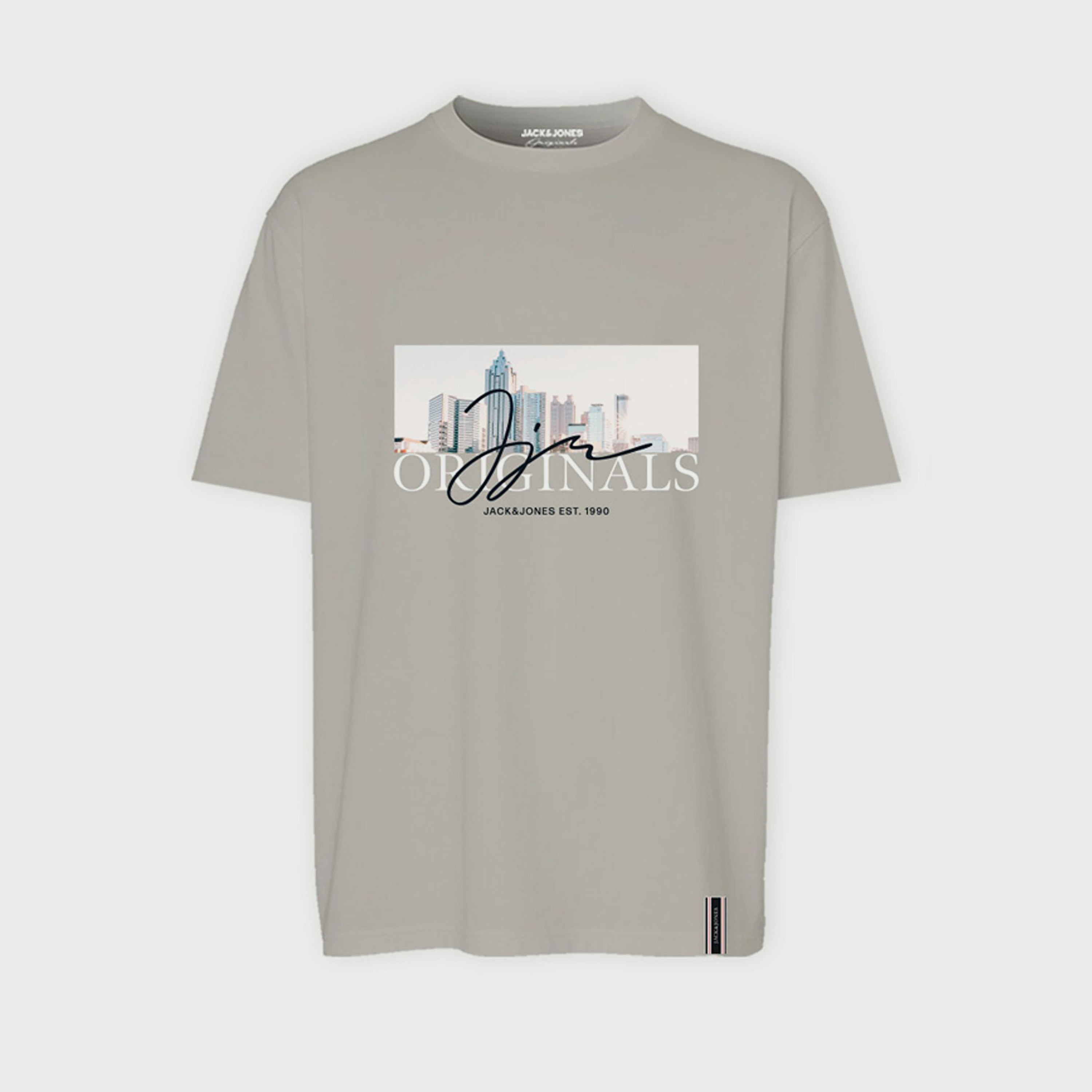 تي شيرت مطبوعة بأكمام قصيرة ورقبة مستديرة  من جاك اند جونز-men-clothing-tshirtsandpolos-tshirts-image-2